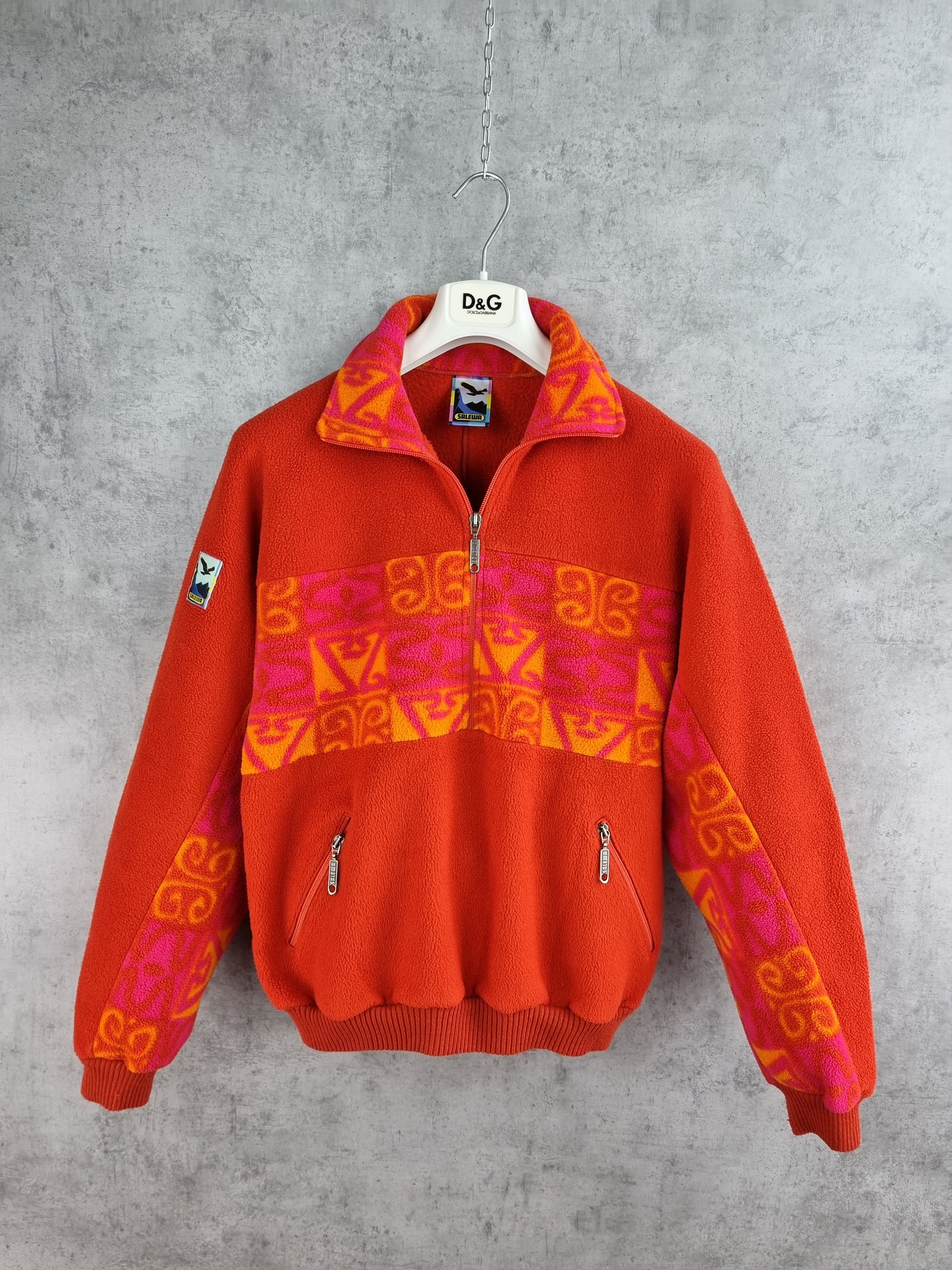 Vintage 80s Salewa Polartec Navajo Fleece Half Zip up England made Size US S / EU 44-46 / 1 - 3 Thumbnail