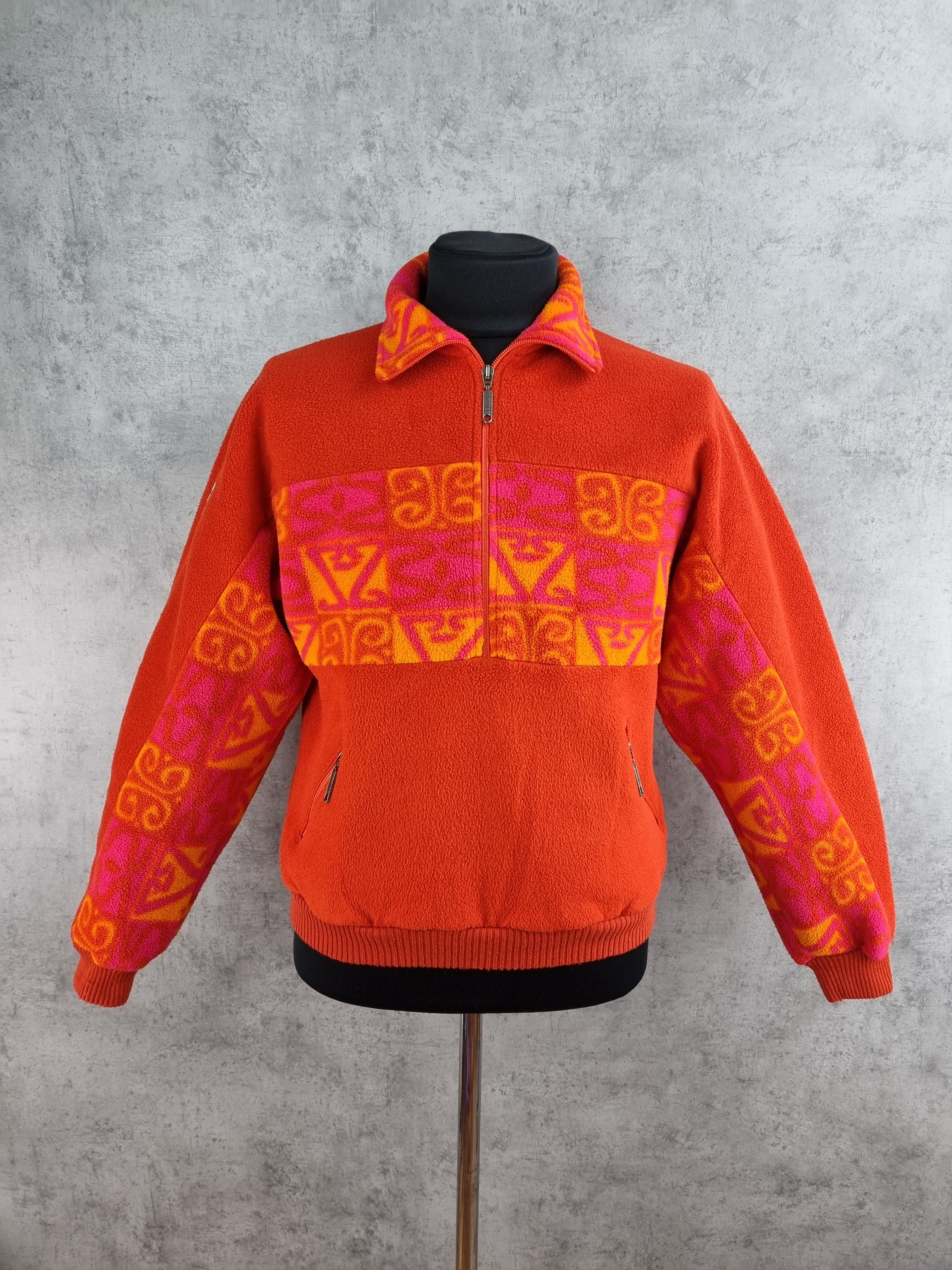 Vintage 80s Salewa Polartec Navajo Fleece Half Zip up England made Size US S / EU 44-46 / 1 - 6 Thumbnail