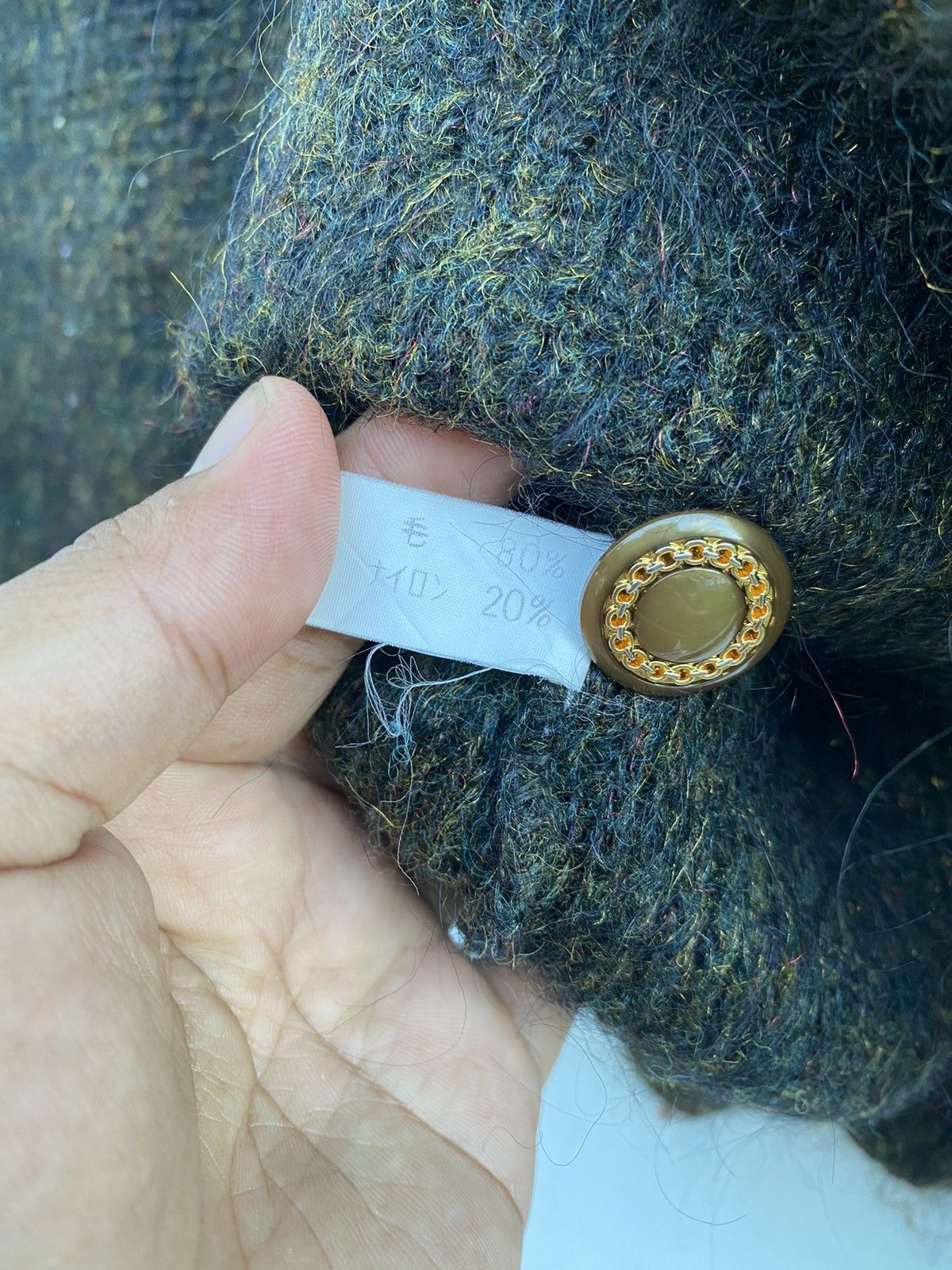 Japanese Brand × Vintage JAPAN PIMPERNE MOHAIR GREEN CHAMELEON KURT COBAIN STYLE Size M / US 6-8 / IT 42-44 - 6 Thumbnail