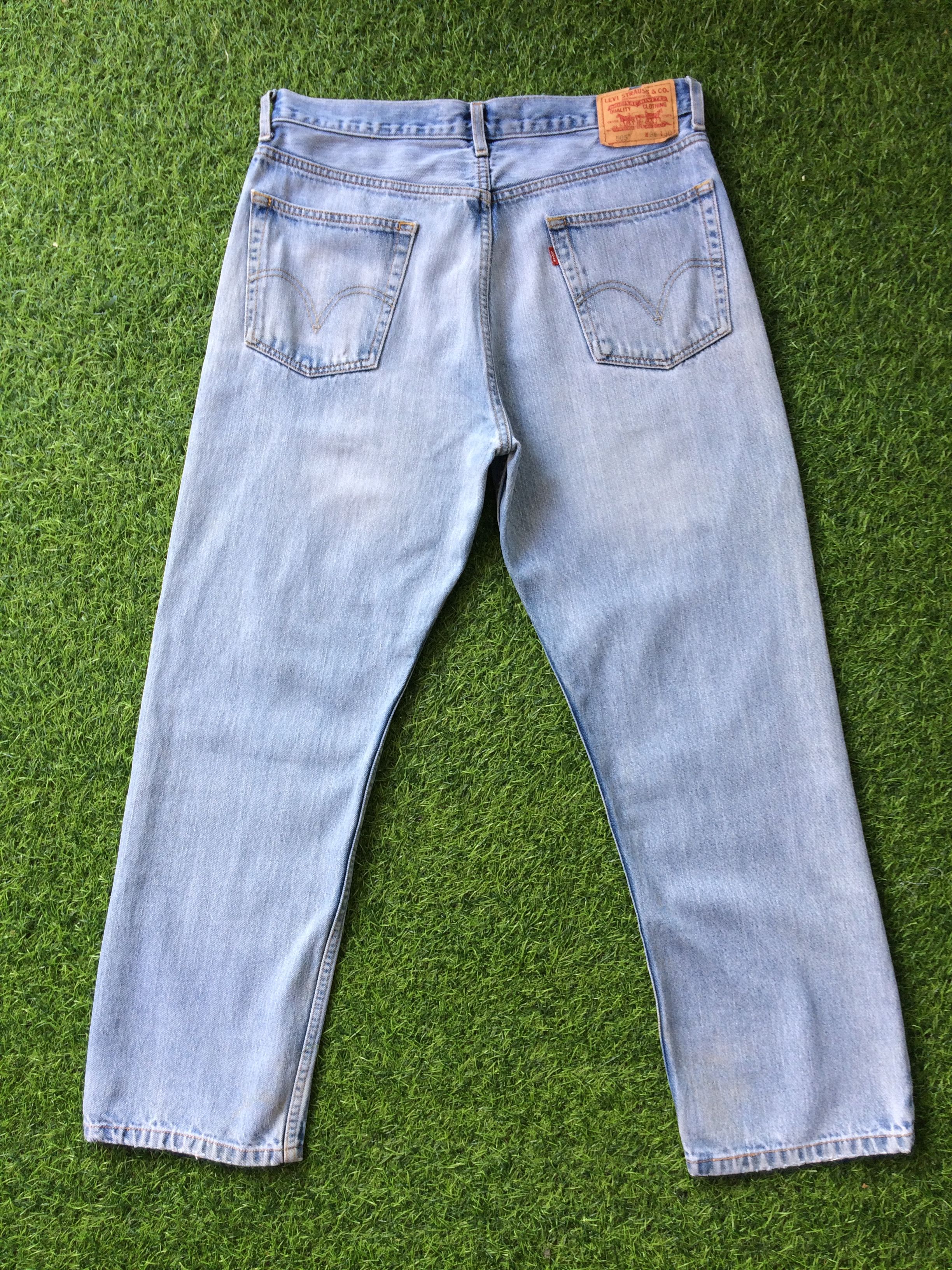 Levi's × Vintage Levis 505 Ripped Jeans #B-899 Size US 35 - 2 Thumbnail