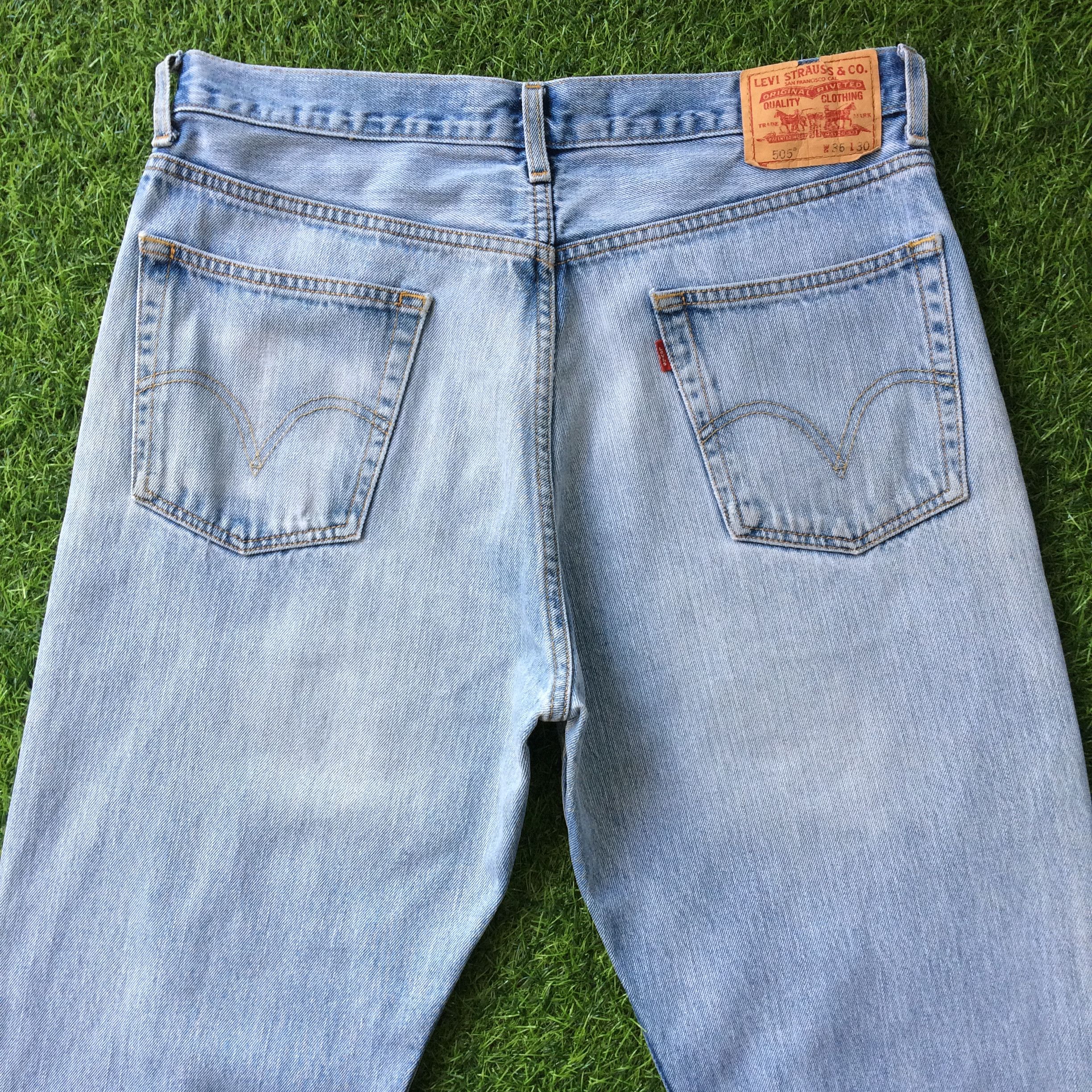 Levi's × Vintage Levis 505 Ripped Jeans #B-899 Size US 35 - 4 Thumbnail