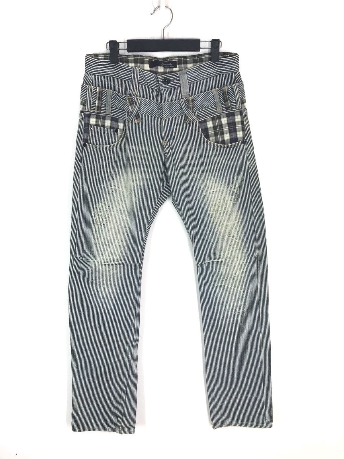 Japanese Brand Japanese Brand DOMINATE Checkered Striped Double Waist Size US 30 / EU 46 - 1 Thumbnail