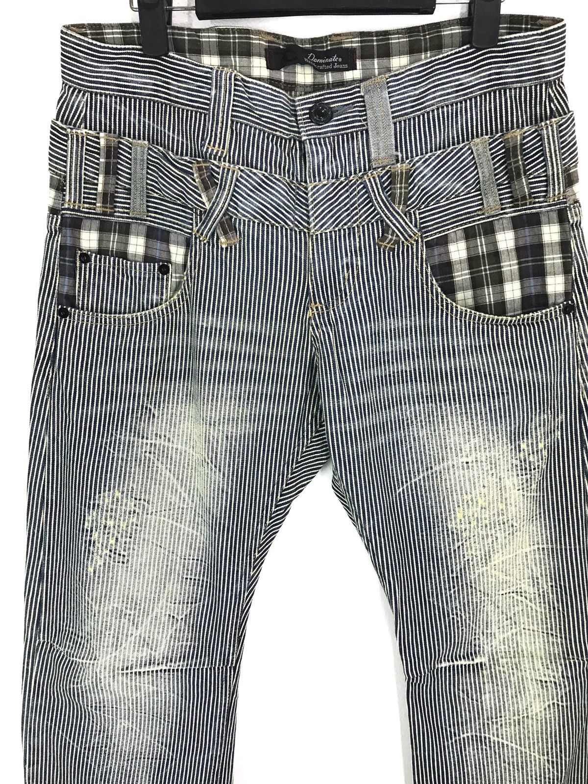 Japanese Brand Japanese Brand DOMINATE Checkered Striped Double Waist Size US 30 / EU 46 - 2 Thumbnail