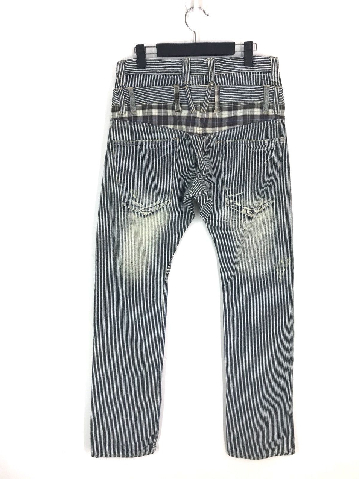 Japanese Brand Japanese Brand DOMINATE Checkered Striped Double Waist Size US 30 / EU 46 - 7 Thumbnail