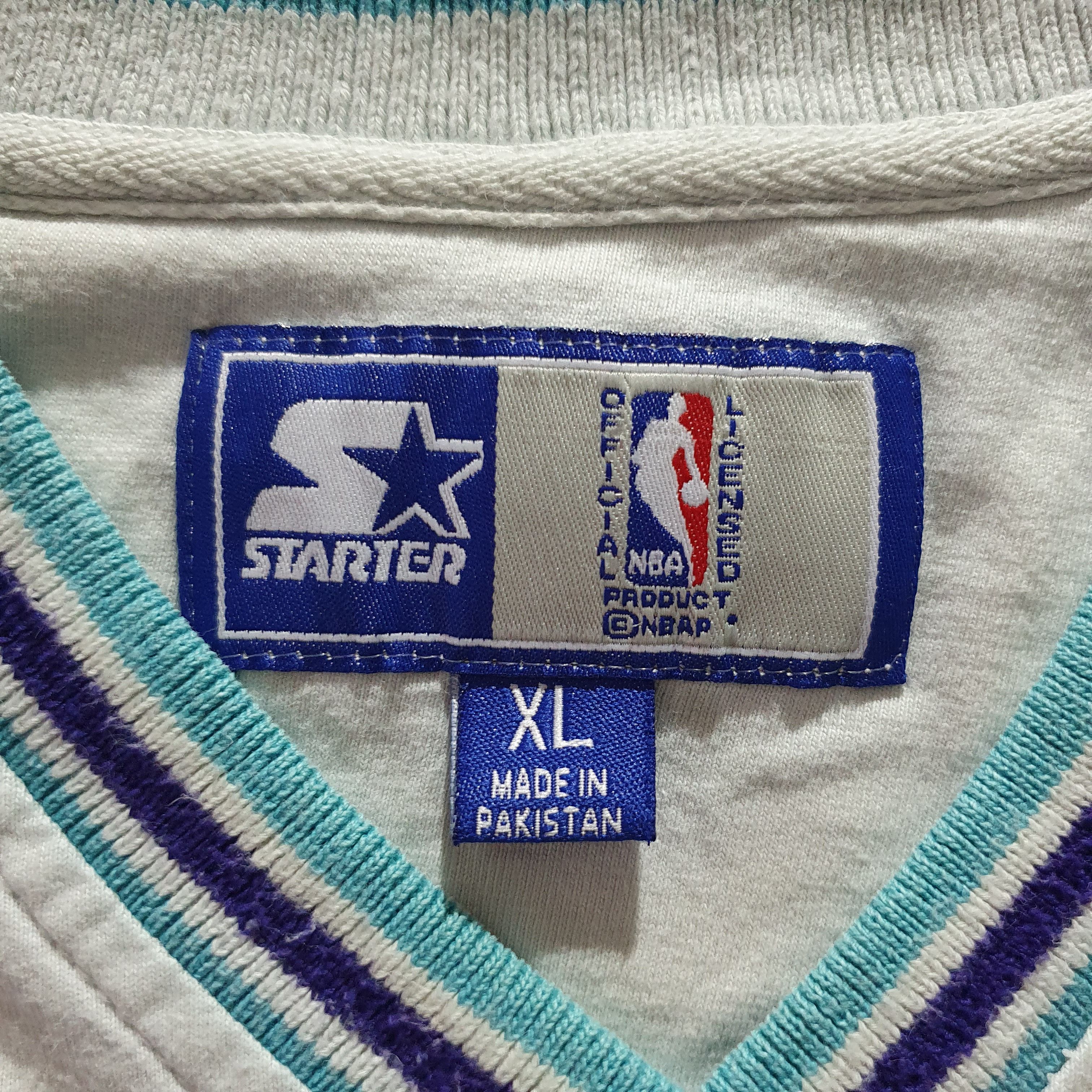 NBA × Starter × Vintage 90s Vintage Starter NBA Charlotte Hornets Rare Tee Shirt Size US M / EU 48-50 / 2 - 9 Thumbnail
