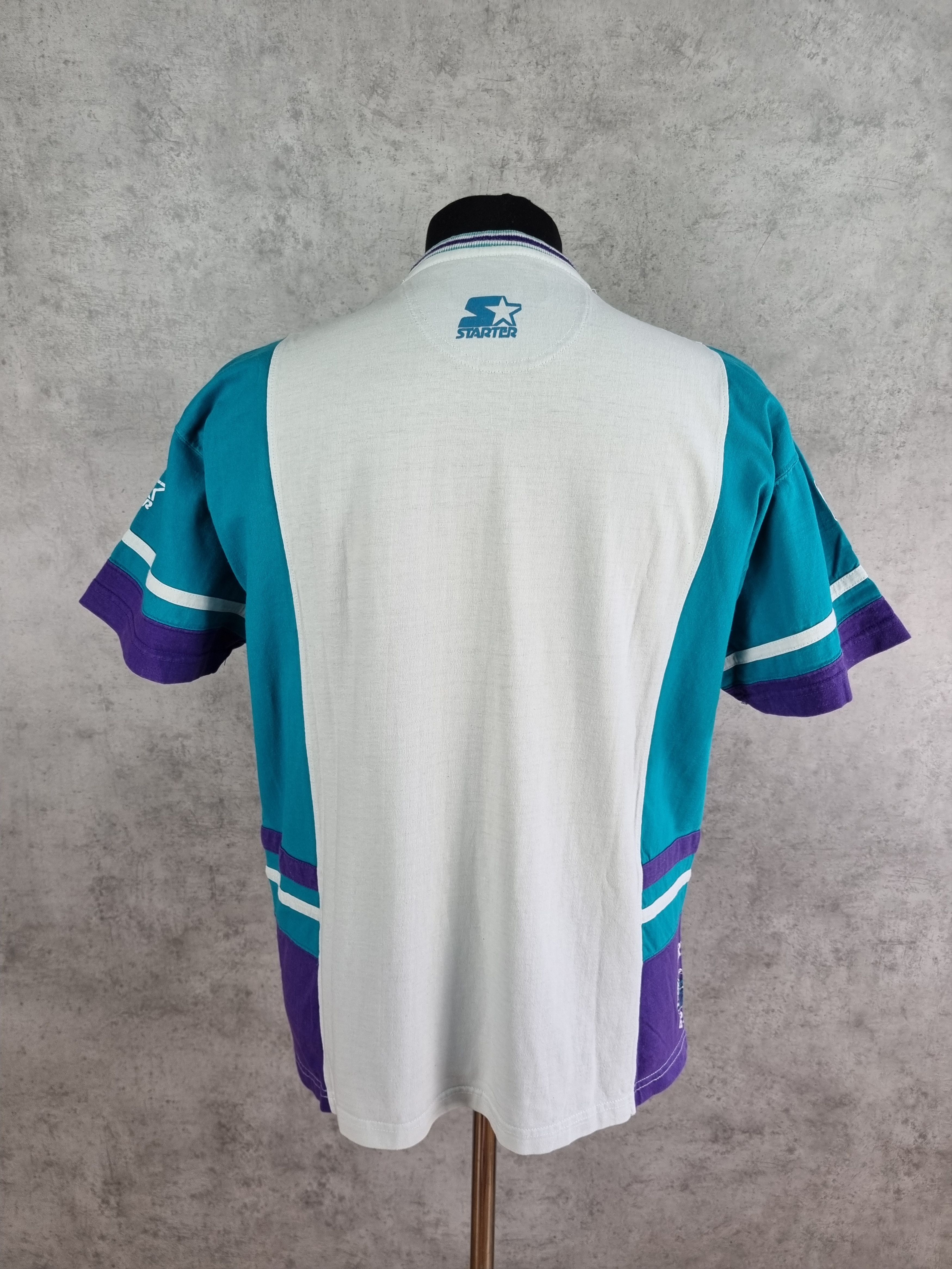 NBA × Starter × Vintage 90s Vintage Starter NBA Charlotte Hornets Rare Tee Shirt Size US M / EU 48-50 / 2 - 7 Thumbnail