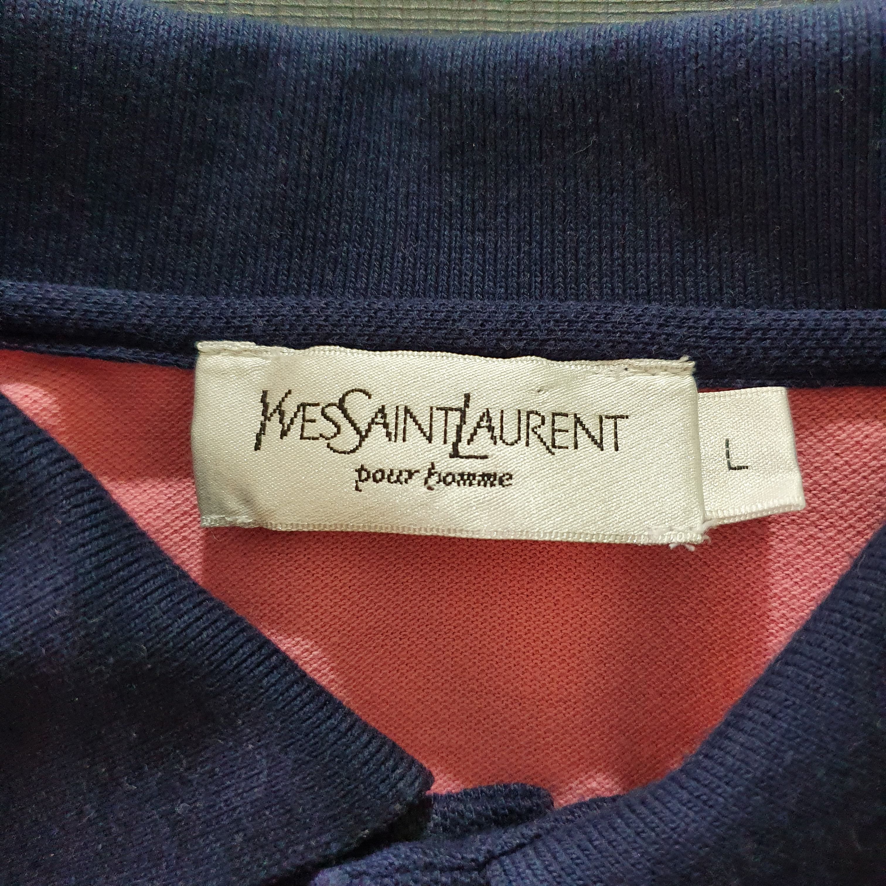 Yves Saint Laurent Vintage Yves Saint Laurent Pour Homme YSL Polo Tee Shirt Size US L / EU 52-54 / 3 - 6 Thumbnail