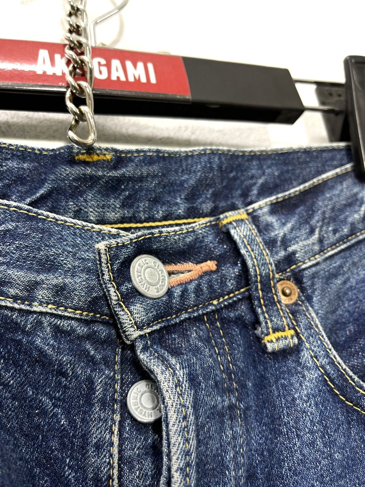 Hysteric Glamour 🎶Rare Vtg 90s Hysteric Groupie Denim Patches Straight 3🟦0 Size US 27 - 8 Thumbnail