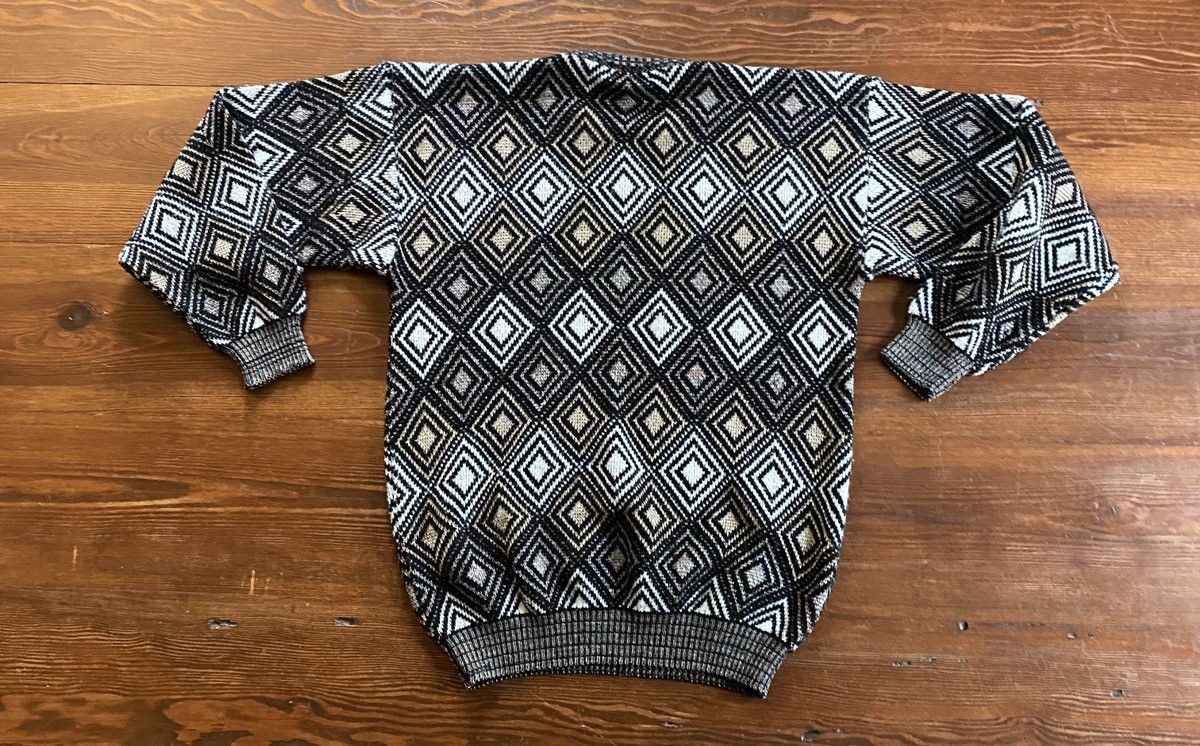 Vintage Vintage 80’s Area Diamond Pattern Knit Sweater Size US M / EU 48-50 / 2 - 9 Thumbnail