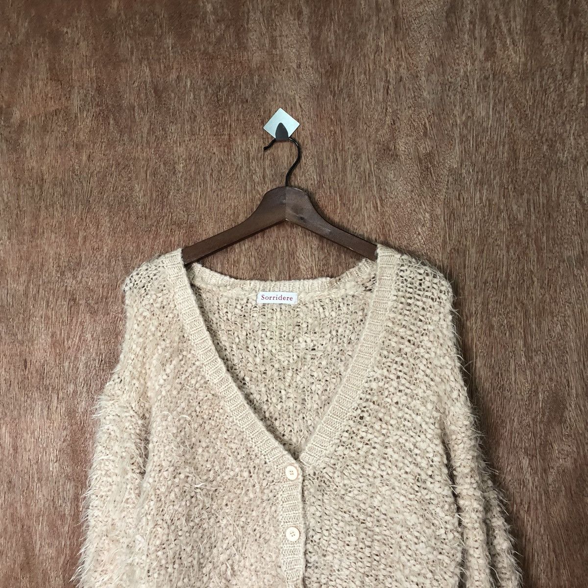 Homespun Knitwear DL Sorridere Pink Shag Shaggy Fur Mohair Cardigan knit #6471 Size US M / EU 48-50 / 2 - 2 Thumbnail