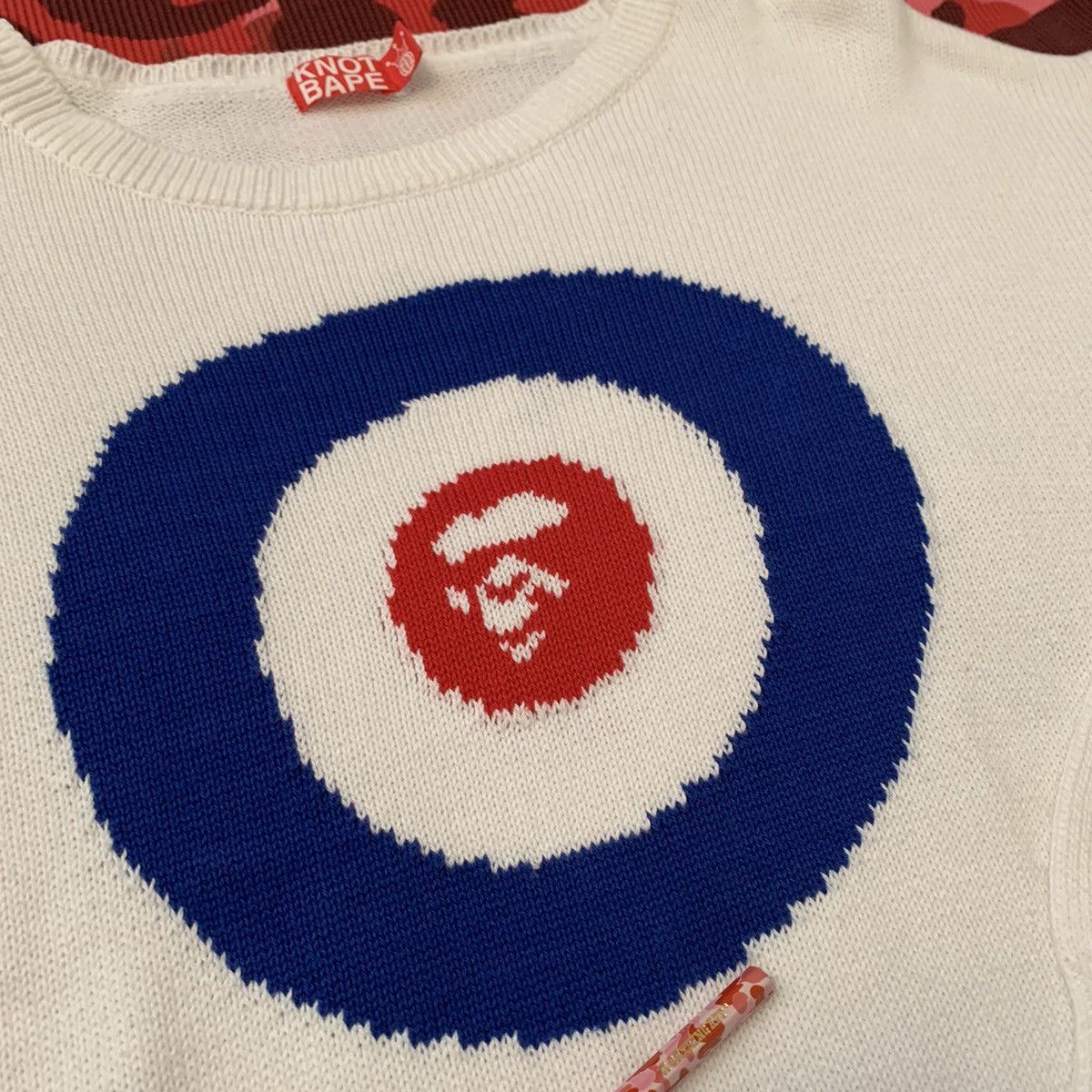 Bape 1998 BAPE x KNOT “Ape Face Bullseye” Knitted Sweater Size US L / EU 52-54 / 3 - 4 Thumbnail
