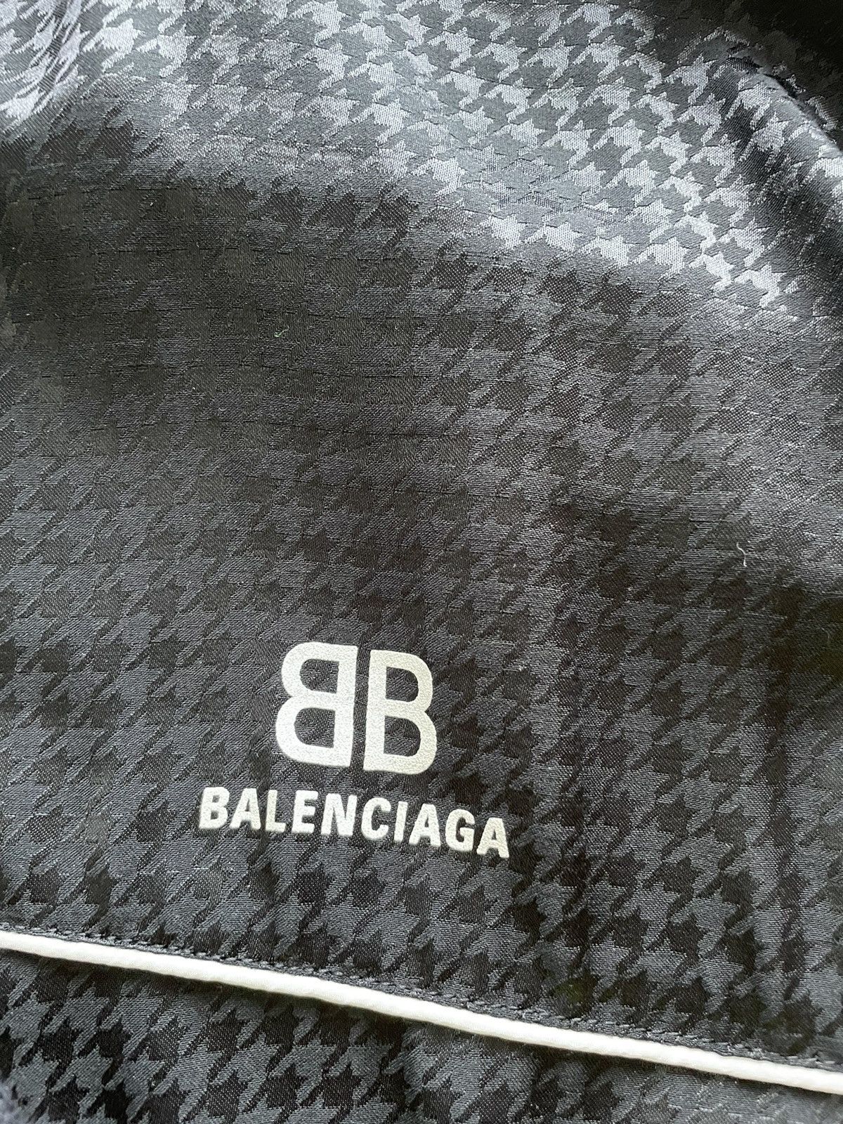 Balenciaga $2k Runway NEW Houndstooth Jacquard Windbreaker Logo Jacket Size US L / EU 52-54 / 3 - 15 Thumbnail