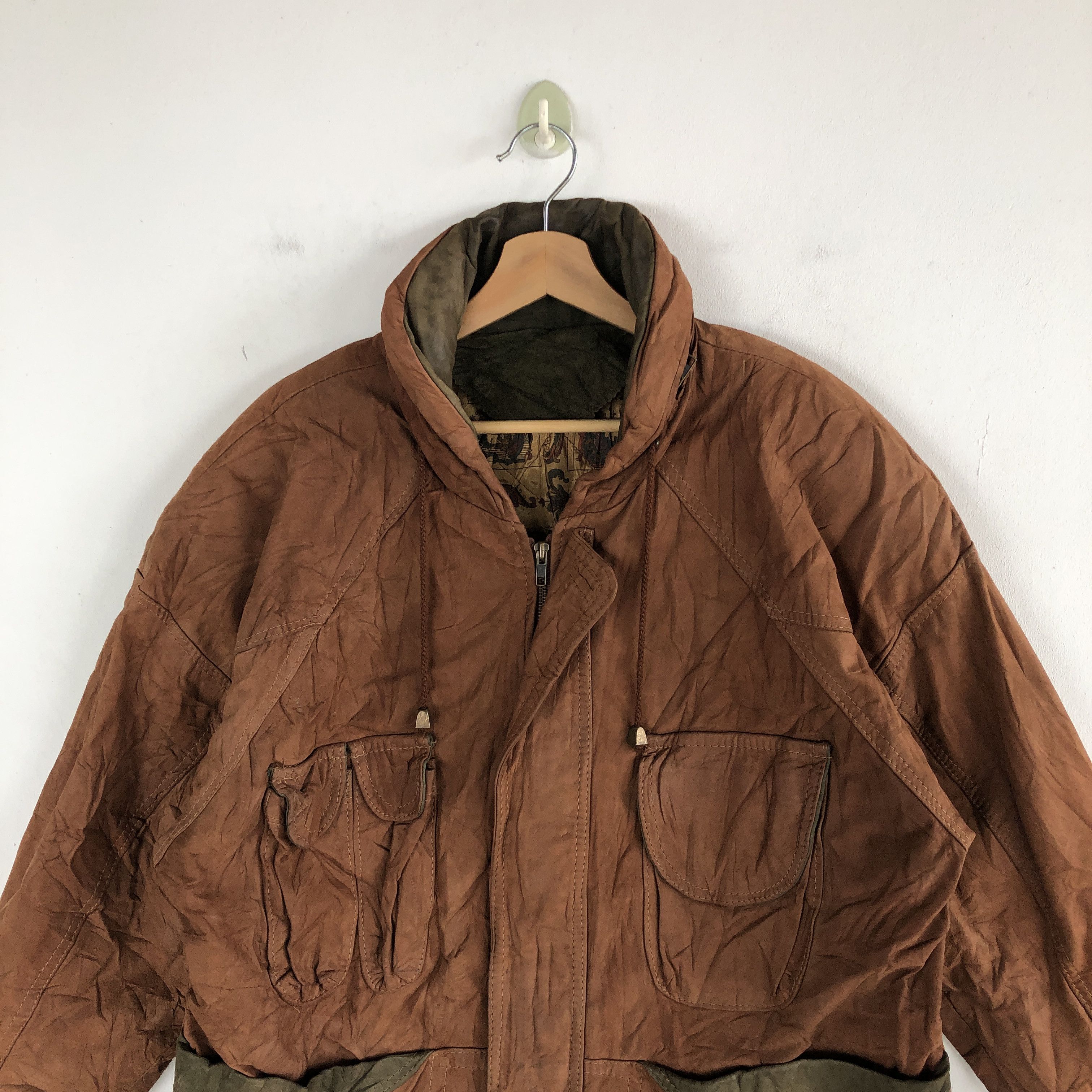 Leather × Vera Pelle × Vintage Vintage Vera Pelle Leahter Jackets Italian Genuine Leather Size US L / EU 52-54 / 3 - 3 Thumbnail