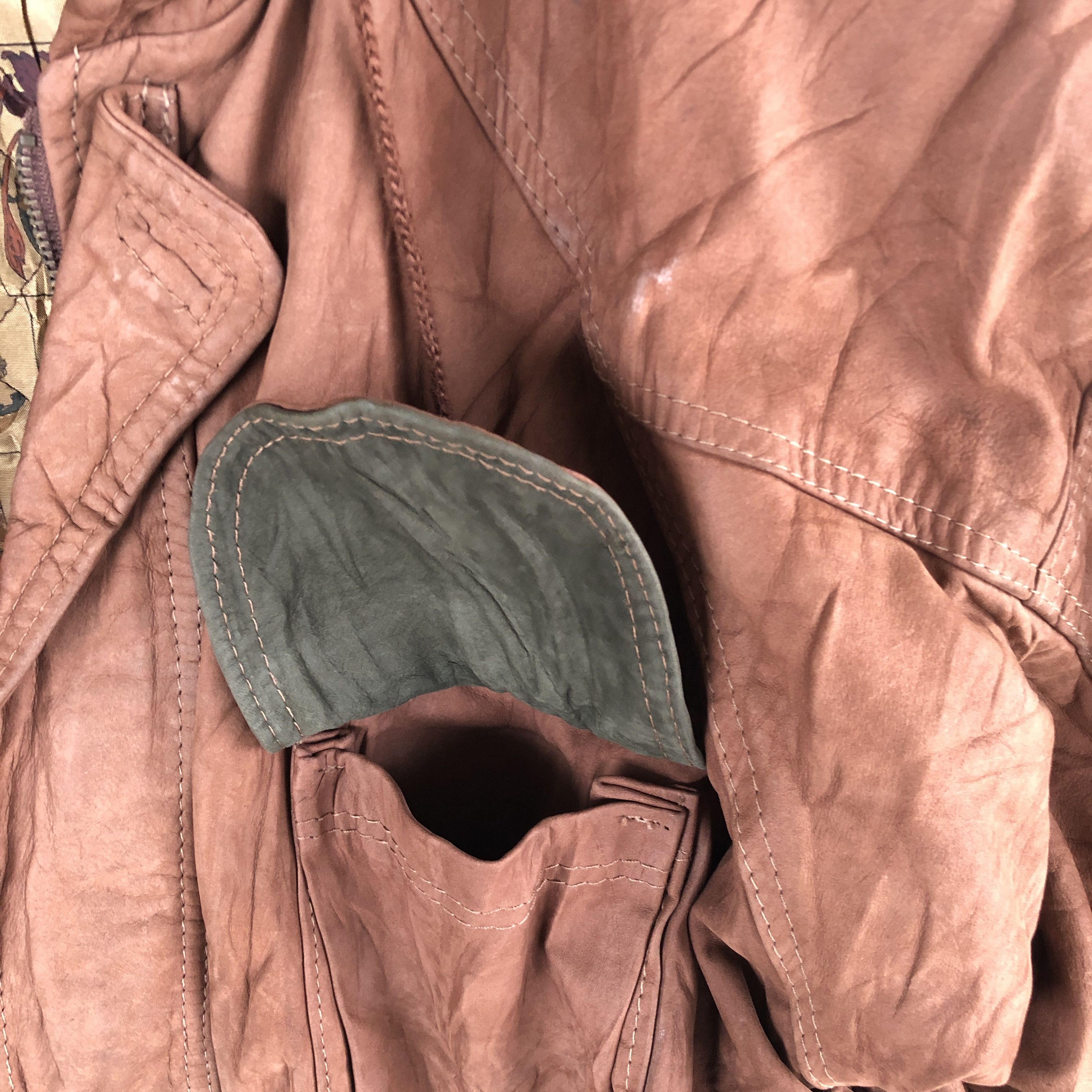 Leather × Vera Pelle × Vintage Vintage Vera Pelle Leahter Jackets Italian Genuine Leather Size US L / EU 52-54 / 3 - 15 Thumbnail