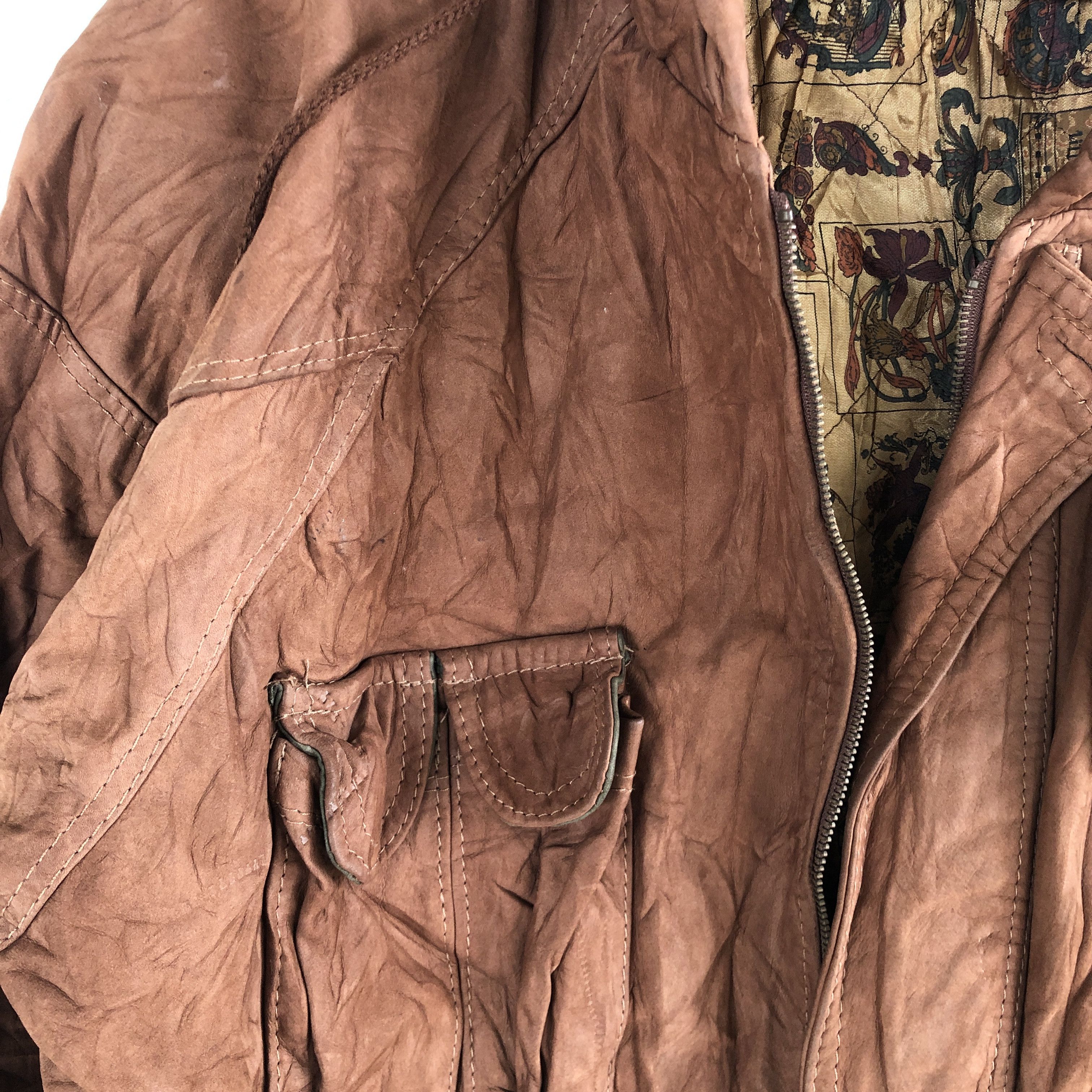 Leather × Vera Pelle × Vintage Vintage Vera Pelle Leahter Jackets Italian Genuine Leather Size US L / EU 52-54 / 3 - 16 Thumbnail