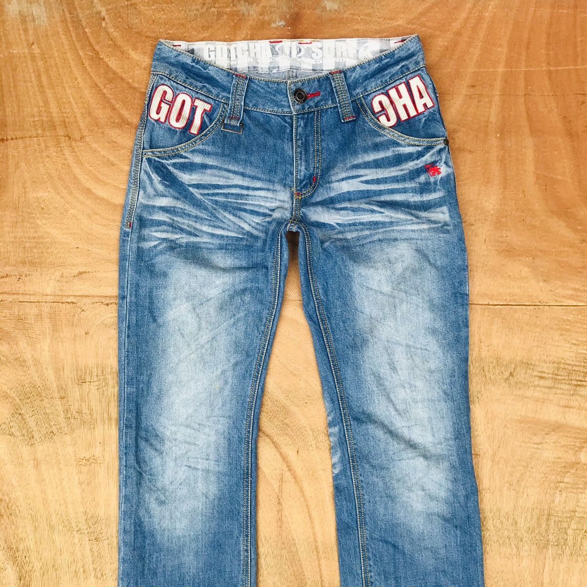 Gotcha Gotcha california surf embroidered denim blue wash Size US 30 / EU 46 - 4 Thumbnail