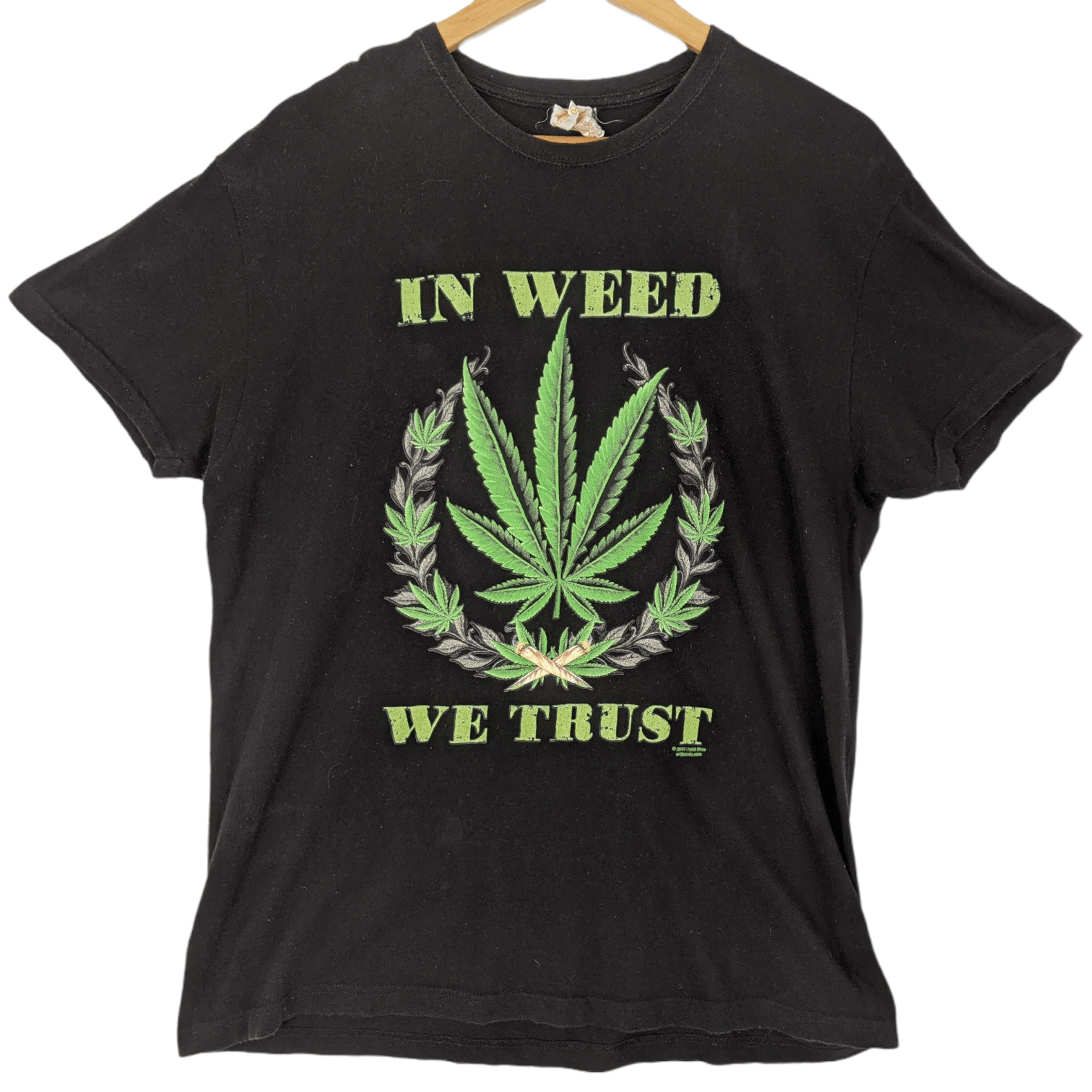 Bob Marley 2015 LIQUID BLUE In Weed We Trust Big Image T-Shirt Size US L / EU 52-54 / 3 - 2 Thumbnail