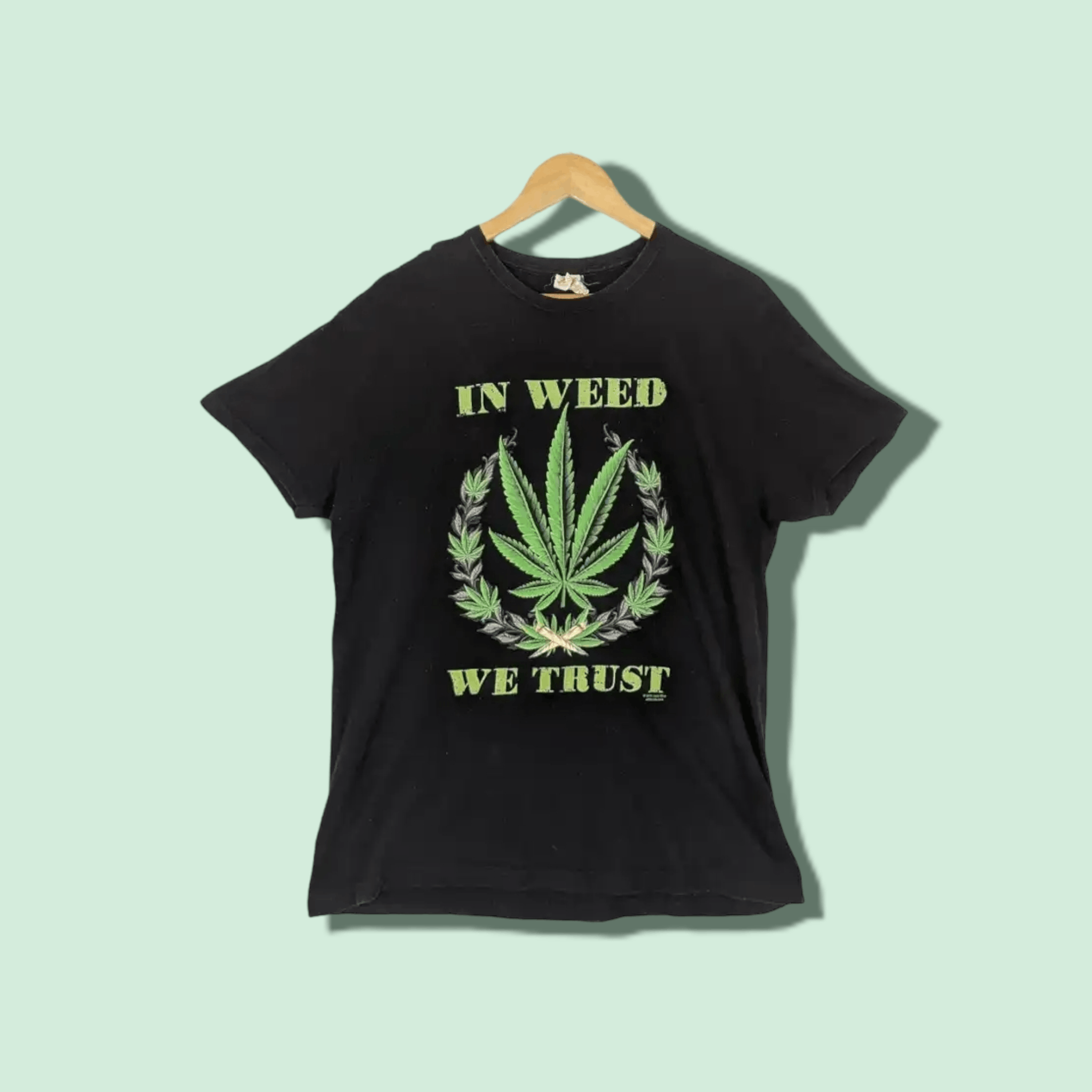 Bob Marley 2015 LIQUID BLUE In Weed We Trust Big Image T-Shirt Size US L / EU 52-54 / 3 - 1 Thumbnail