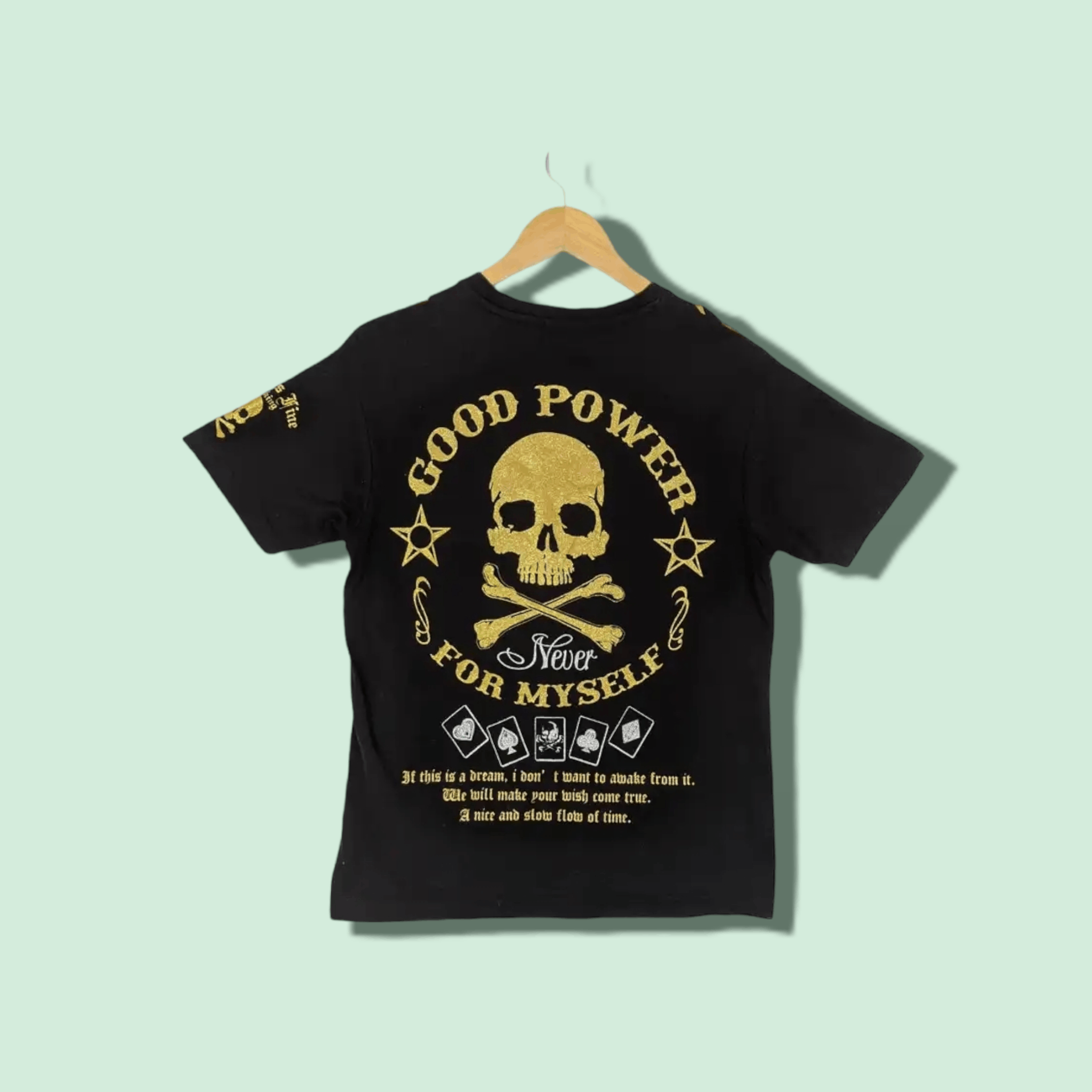 Japanese Brand TIME STEP Skull Skeleton Motorcycle Gang Big Logo T-Shirt Size US M / EU 48-50 / 2 - 1 Thumbnail