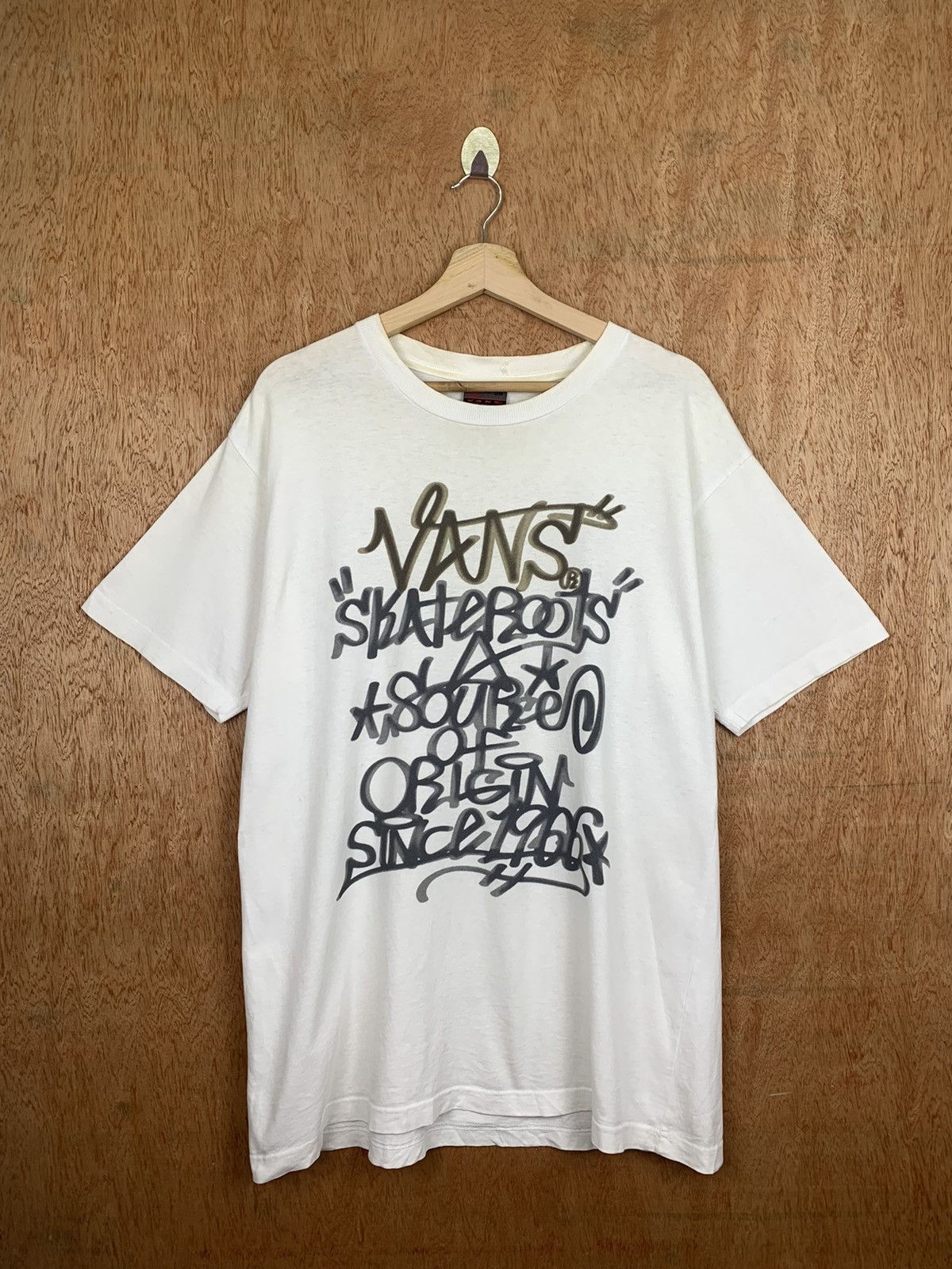 Vans Vintage Vans Skateboard white Tshirt Size US M / EU 48-50 / 2 - 1 Thumbnail