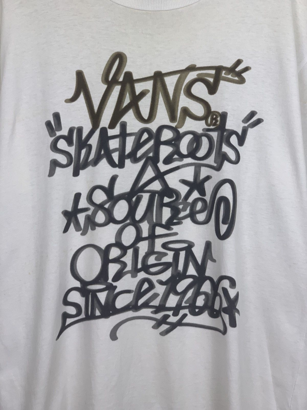 Vans Vintage Vans Skateboard white Tshirt Size US M / EU 48-50 / 2 - 5 Thumbnail