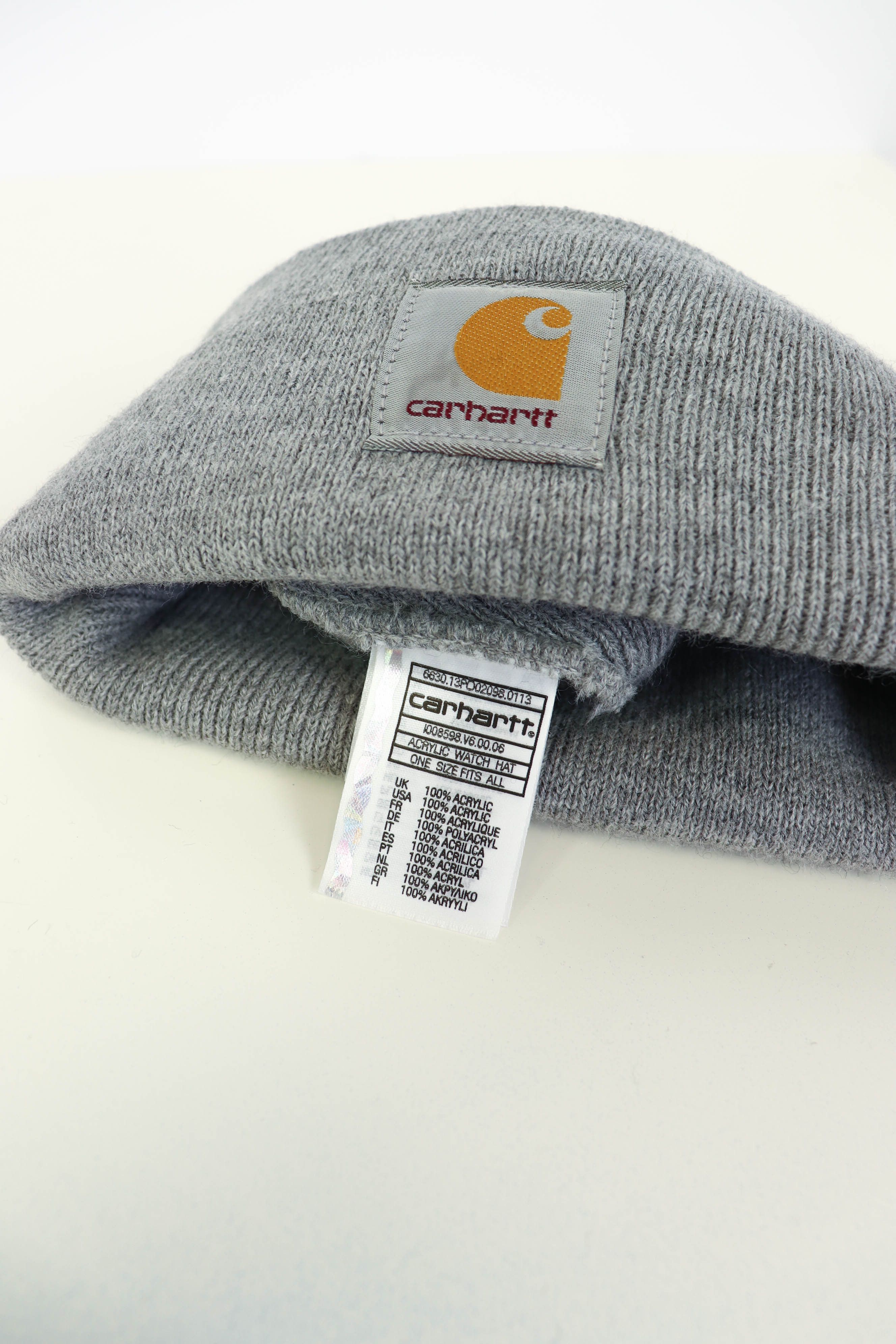 Carhartt Carhartt WIP Light Gray Acrylic Watch Beanie Hat Size ONE SIZE - 7 Thumbnail