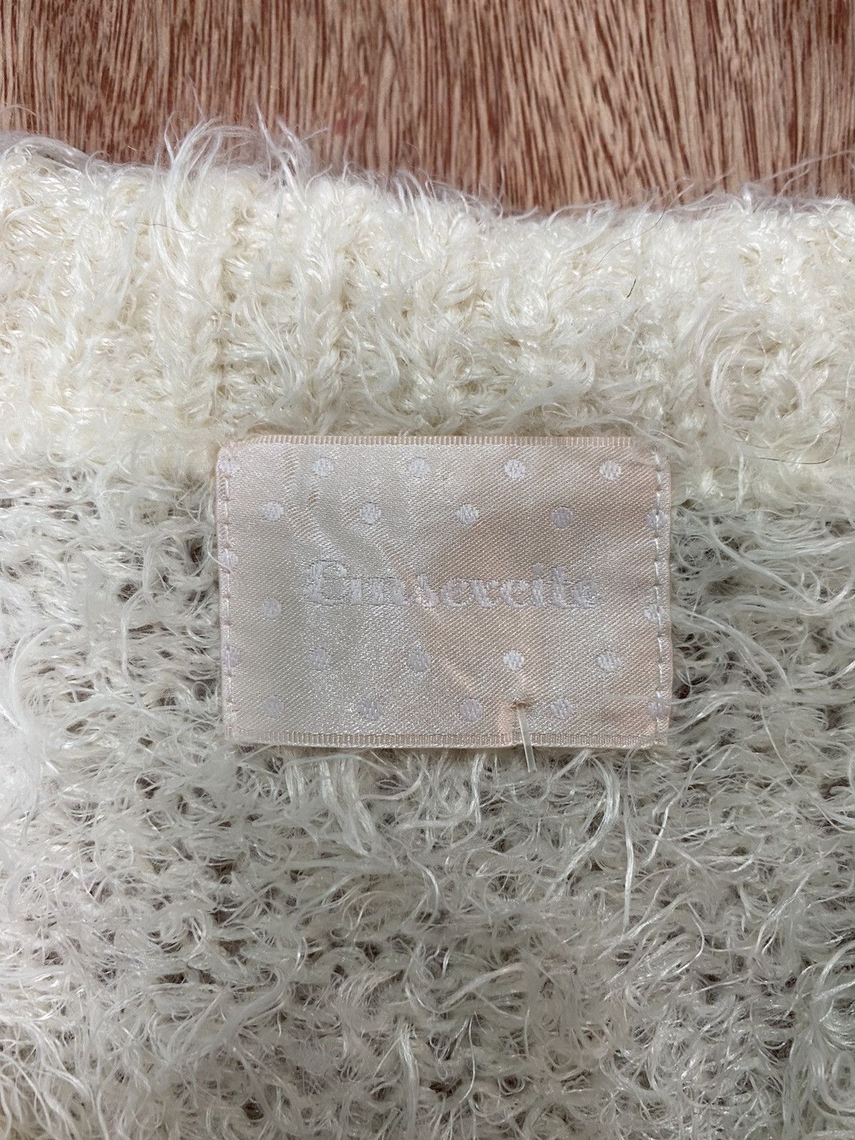 Homespun Knitwear DL Emsexcite White Mohair shag shaggy Knit Sweaters #B556 Size US M / EU 48-50 / 2 - 6 Thumbnail
