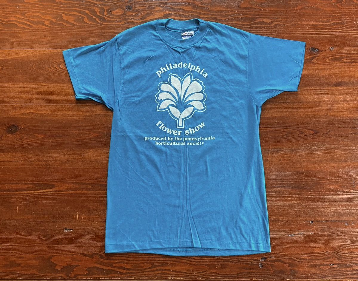 Hanes Vintage 80’s Philadelphia Flower Show Single Stitch Tee Size US L / EU 52-54 / 3 - 1 Thumbnail