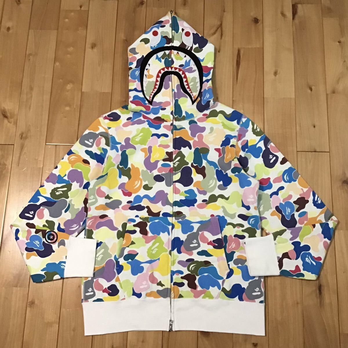 Bape BAPE Multi camo shark full zip hoodie a bathing ape | Grailed