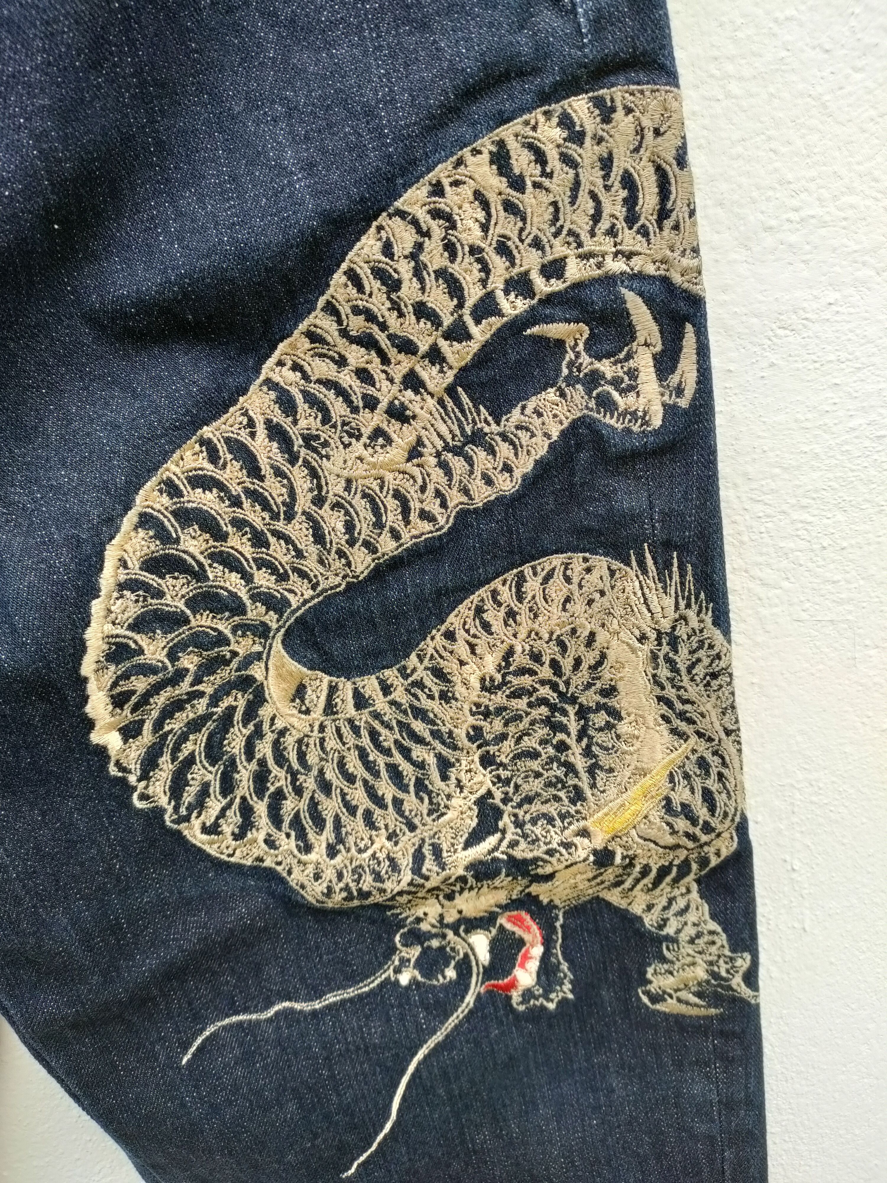 Dragonfly Sukajan Dragon Sakura Baggy Denim Size US 30 / EU 46 - 7 Thumbnail