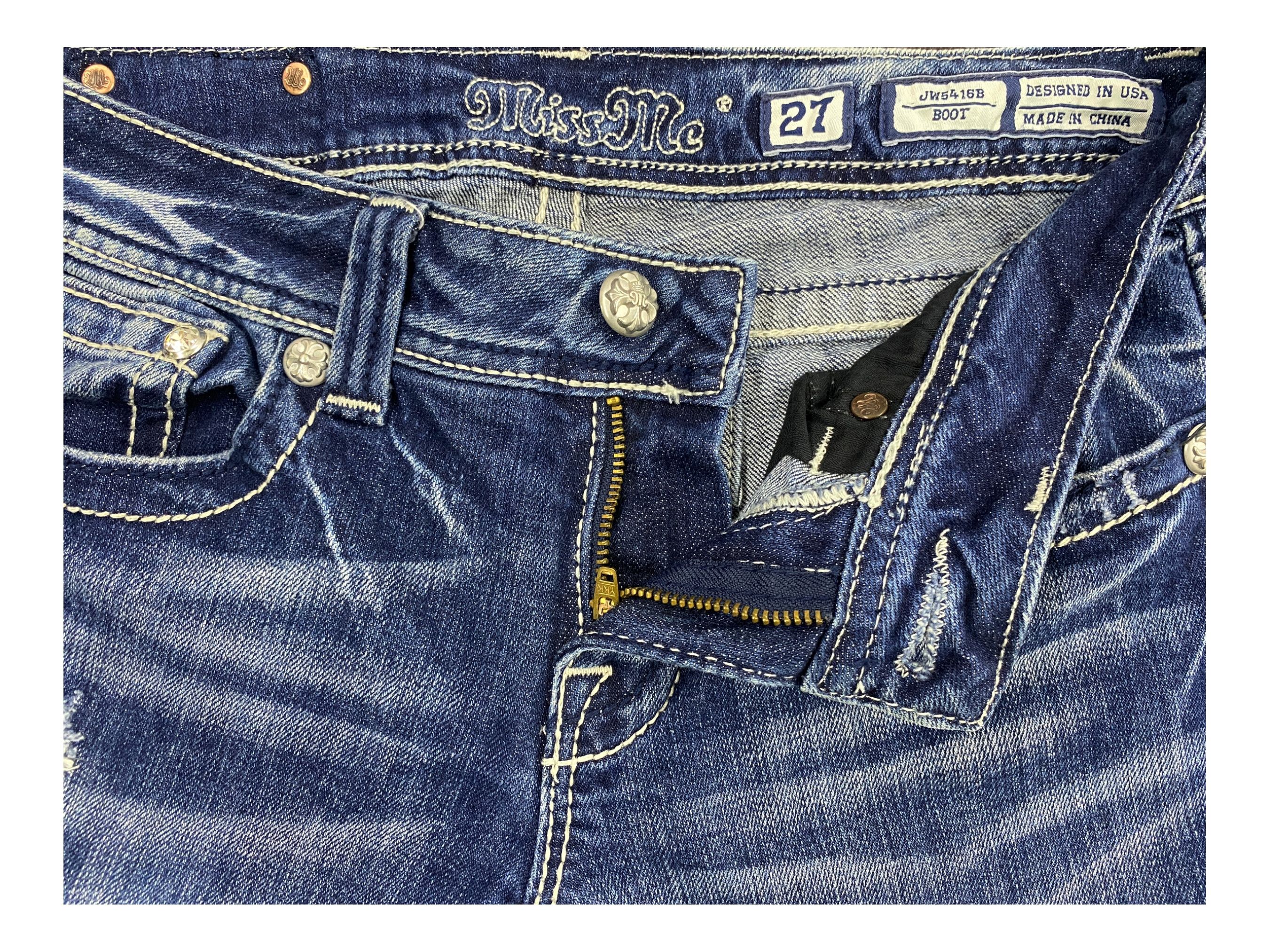 Miss Me Miss Me Jeans Flare Jeans Embellished Jeans Size 29" - 8 Thumbnail