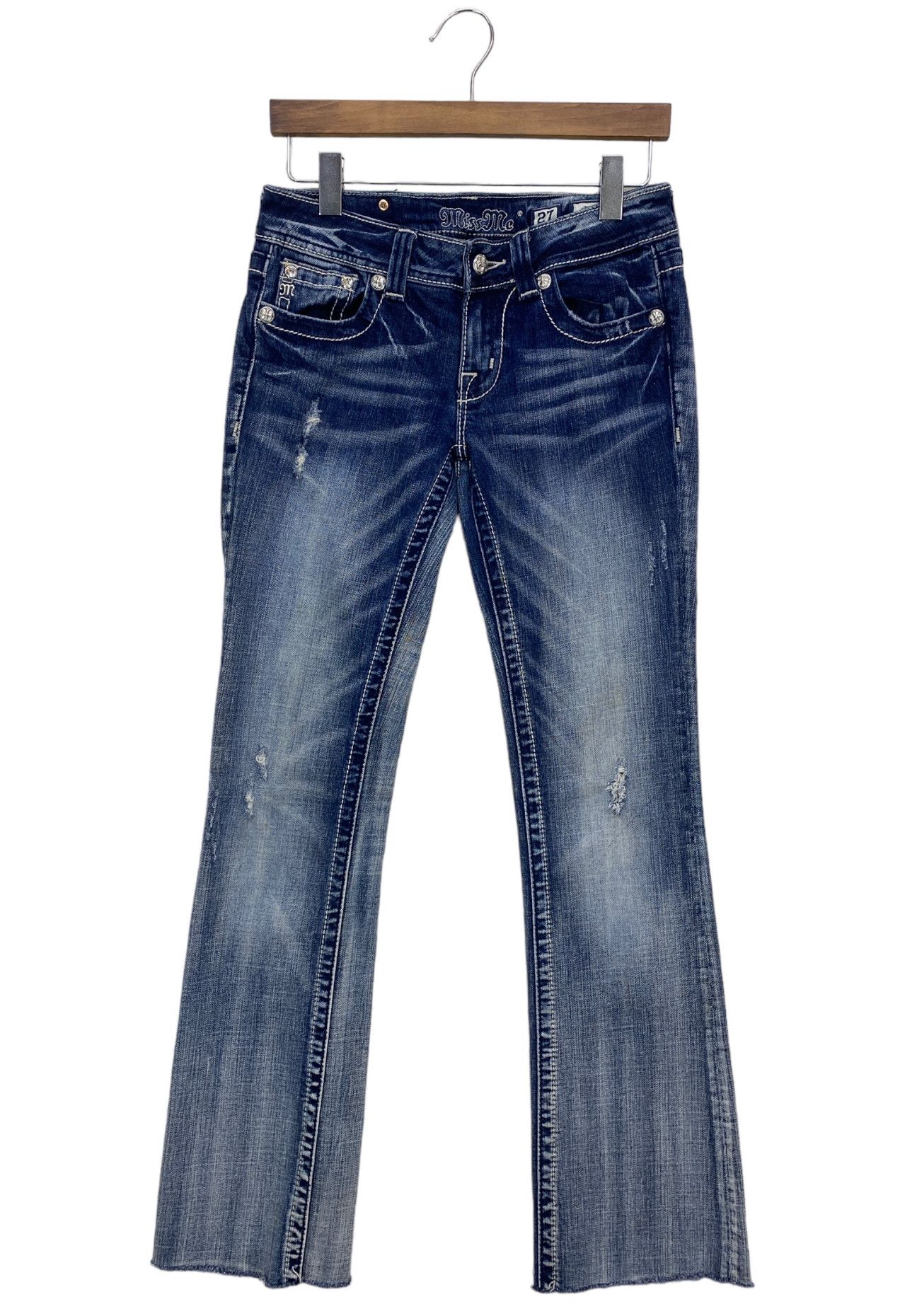 Miss Me Miss Me Jeans Flare Jeans Embellished Jeans Size 29" - 2 Thumbnail