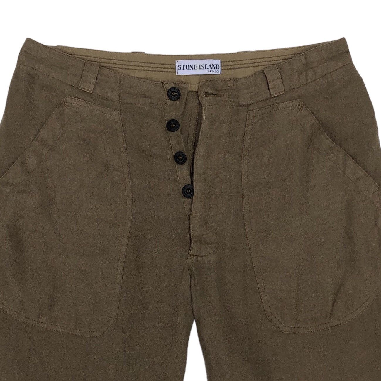Stone Island 🔥SS 2002 Stone Island Linen Short Pant Size US 31 - 3 Thumbnail