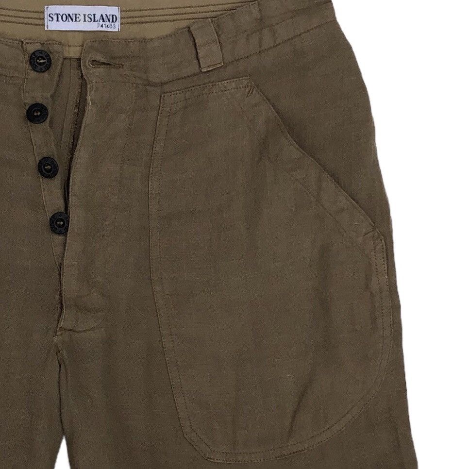 Stone Island 🔥SS 2002 Stone Island Linen Short Pant Size US 31 - 4 Thumbnail