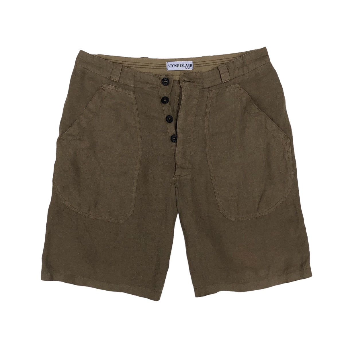 Stone Island 🔥SS 2002 Stone Island Linen Short Pant Size US 31 - 5 Thumbnail