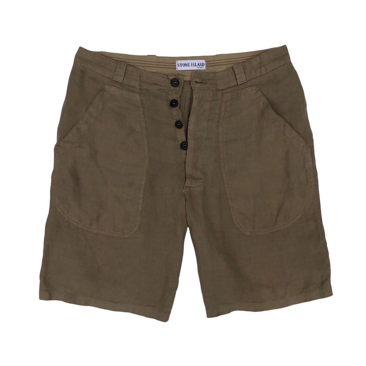 Stone Island 🔥SS 2002 Stone Island Linen Short Pant Size US 31 - 6 Thumbnail