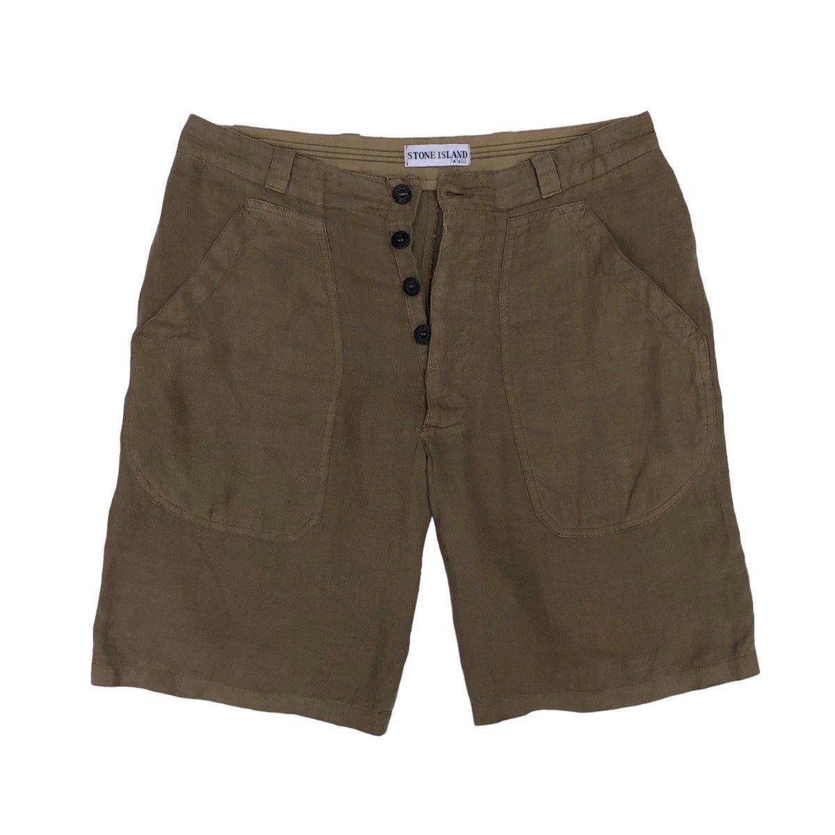 Stone Island 🔥SS 2002 Stone Island Linen Short Pant Size US 31 - 2 Thumbnail