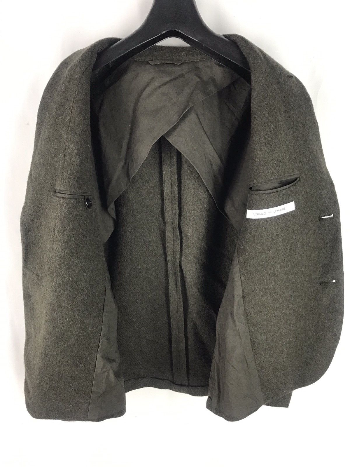 Lemaire × Uniqlo UNIQLO and LEMAIRE WOOL BLENDED SHAWL COLLAR BLAZER JACKET Size 42R - 11 Thumbnail
