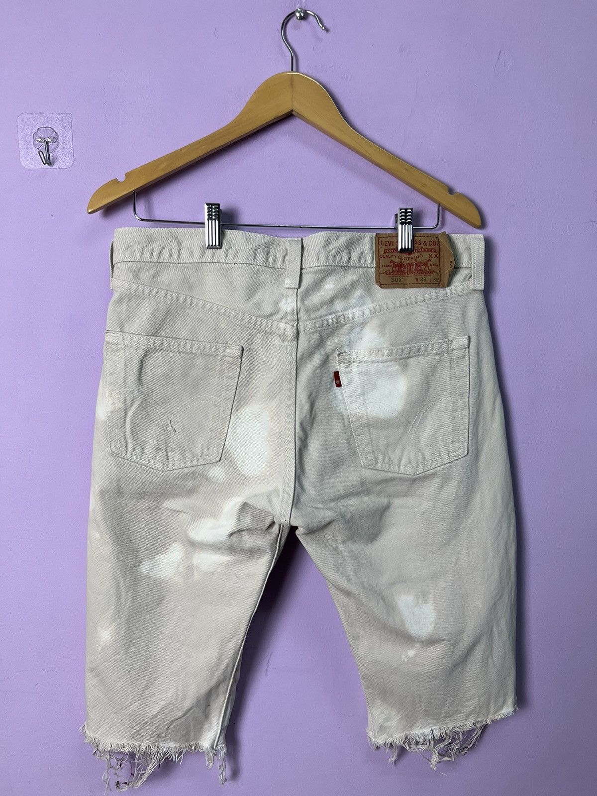 Levi's 🔥Distressed Levis 501 Cropped Denim Size US 34 / EU 50 - 4 Thumbnail