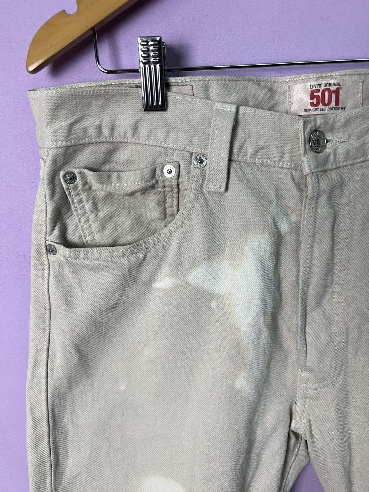 Levi's 🔥Distressed Levis 501 Cropped Denim Size US 34 / EU 50 - 7 Thumbnail