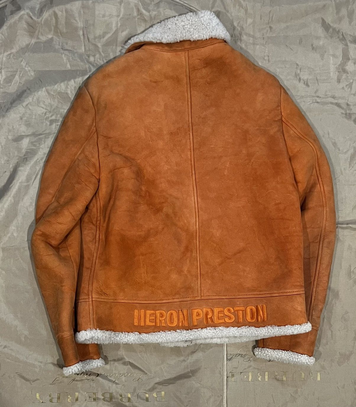 Heron Preston HERON PRESTON Orange Shearling Collar size M $3000 Size US M / EU 48-50 / 2 - 7 Thumbnail