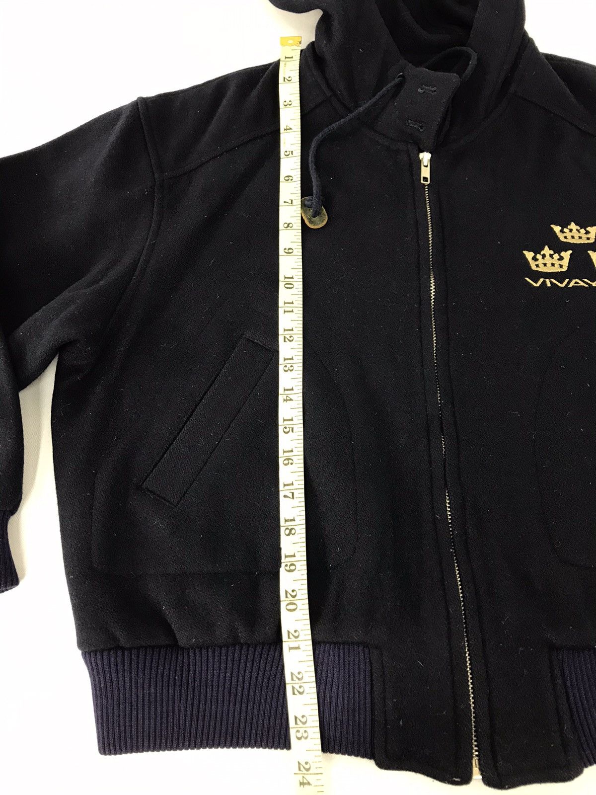 Japanese Brand Vintage Varsity Jacket Hoodies Vivayou Japan Big Crown Logo Size US M / EU 48-50 / 2 - 9 Thumbnail
