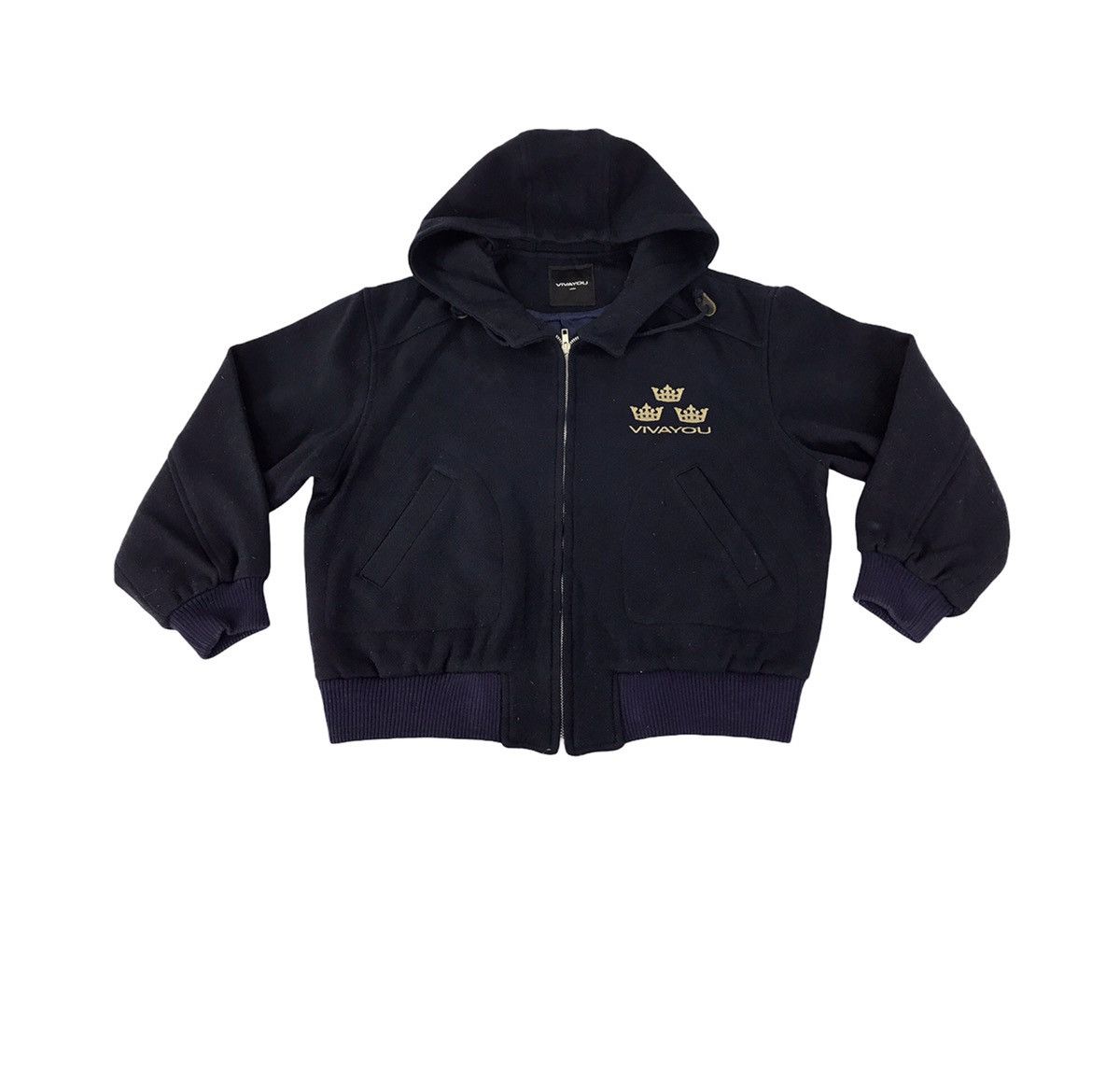 Japanese Brand Vintage Varsity Jacket Hoodies Vivayou Japan Big Crown Logo Size US M / EU 48-50 / 2 - 2 Thumbnail