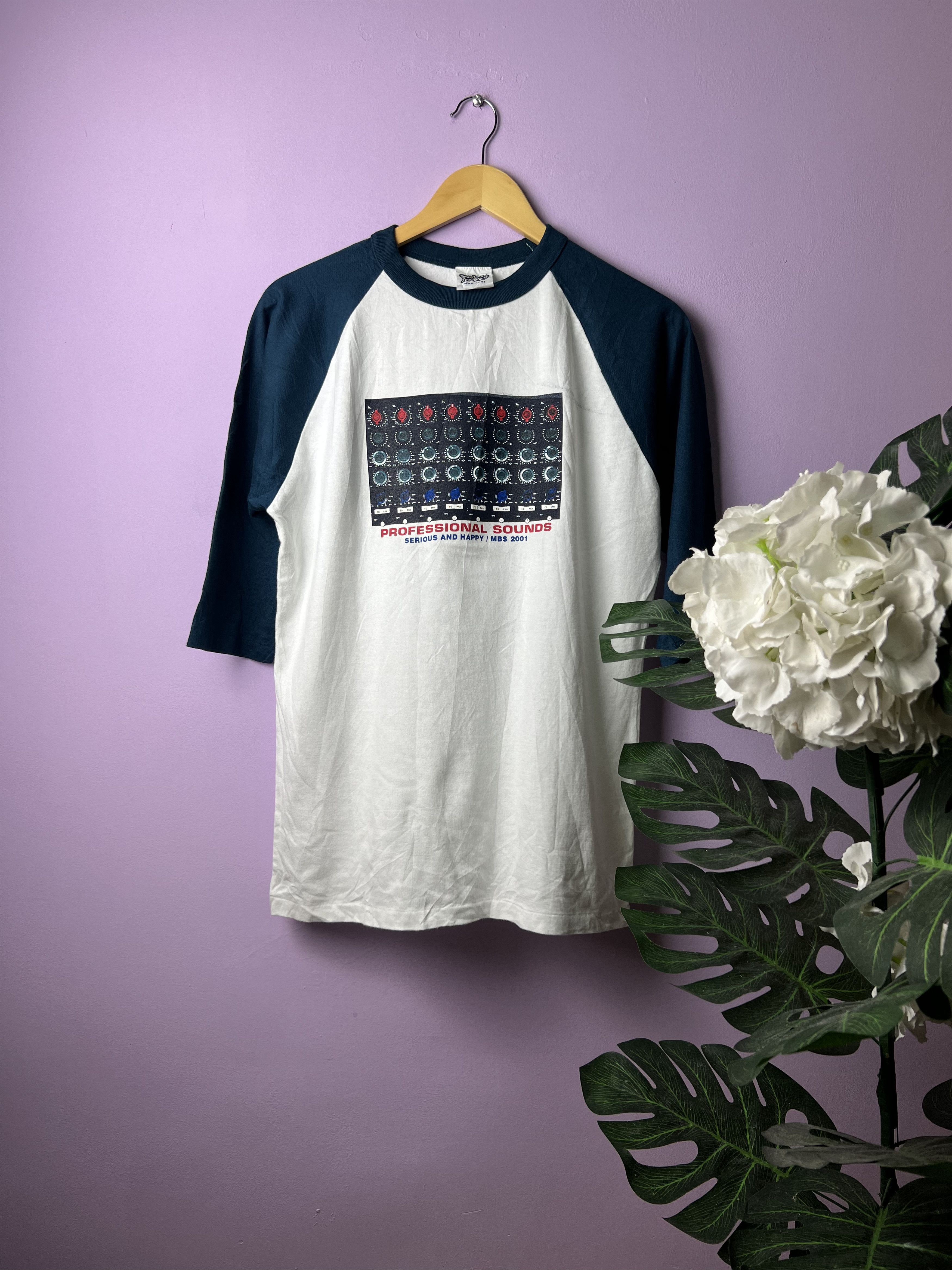 🔥Vintage 2001 Professional Sound 3q Raglan Tees