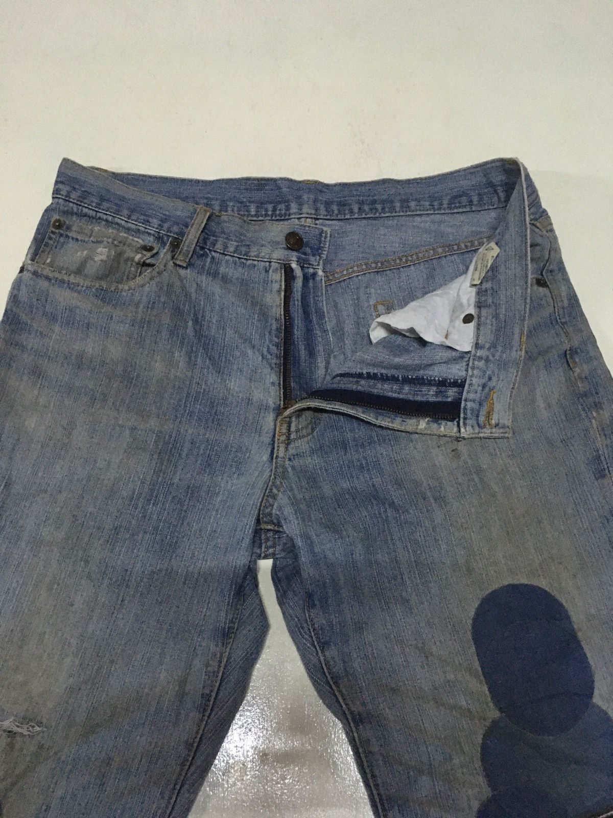 Japanese Brand × Vintage Vintage guaranteed distressed jeans Japan Size US 34 / EU 50 - 6 Thumbnail