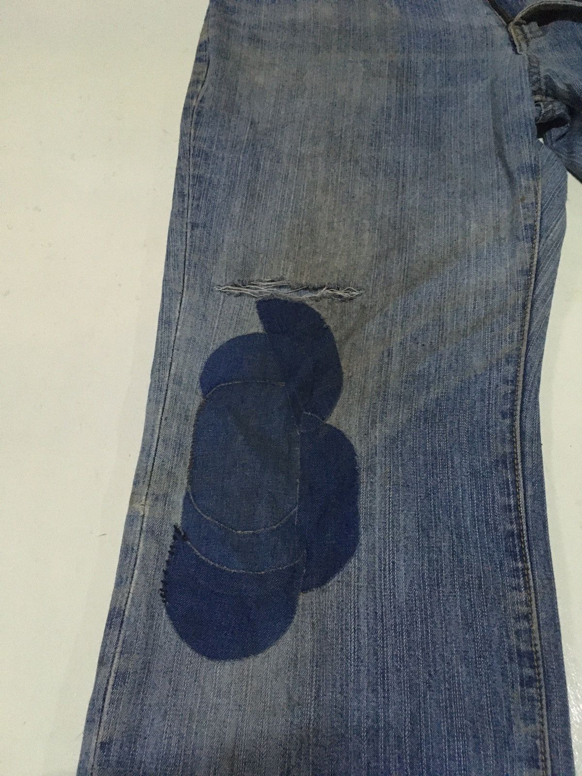 Japanese Brand × Vintage Vintage guaranteed distressed jeans Japan Size US 34 / EU 50 - 9 Thumbnail