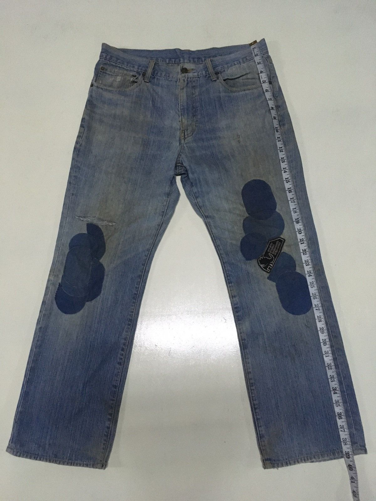 Japanese Brand × Vintage Vintage guaranteed distressed jeans Japan Size US 34 / EU 50 - 2 Thumbnail