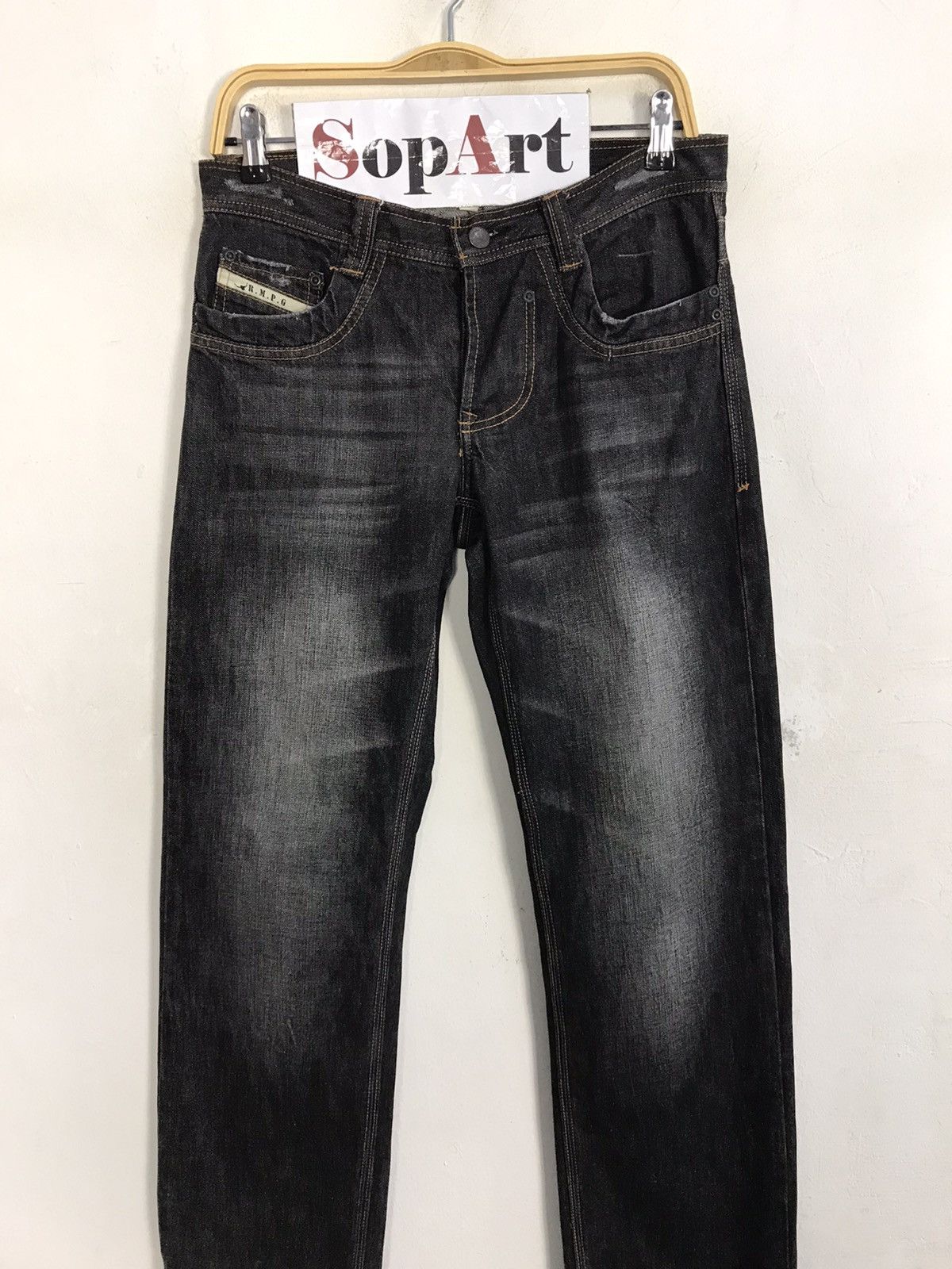 Japanese Brand × Vintage Vintage RMPG Black Clour Wash Denim Style Size US 31 - 3 Thumbnail