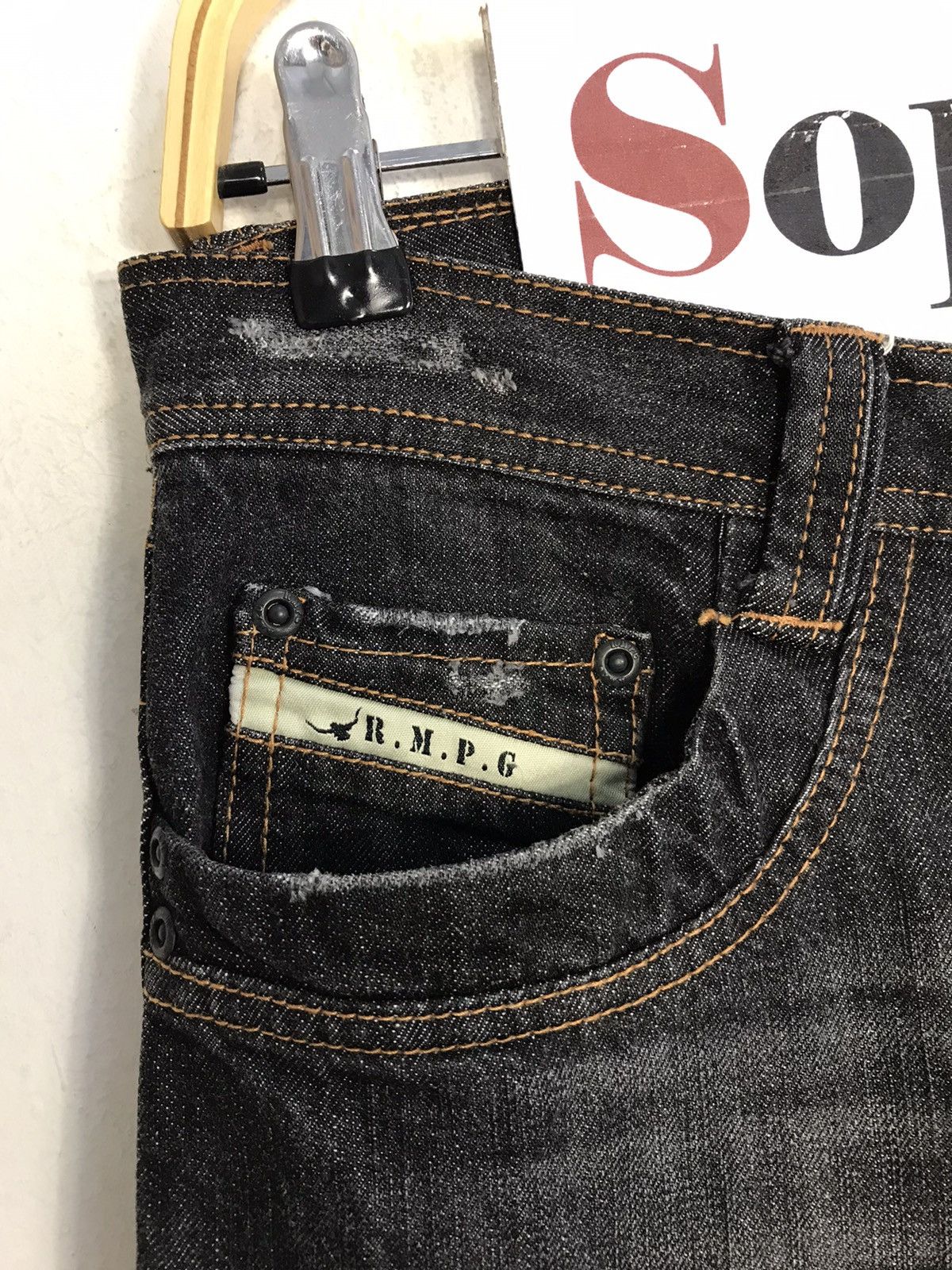Japanese Brand × Vintage Vintage RMPG Black Clour Wash Denim Style Size US 31 - 8 Thumbnail