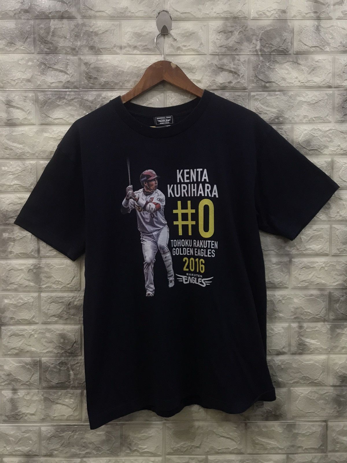 image of Mlb x Vintage 2016 Kenta Kurihara Black Tee, Men's (Size XL)